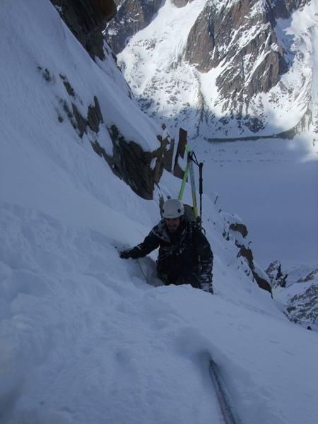 A la sortie de la pente de neige finale