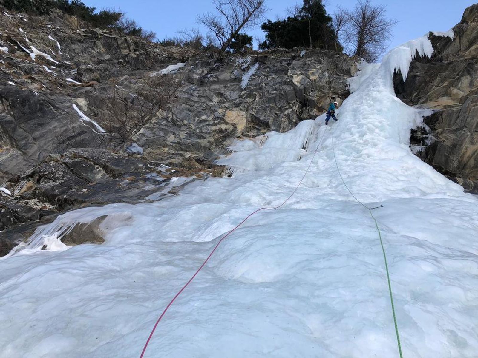 Cascade de glace de la Directe de l’Arc de Cercle à Freissinières