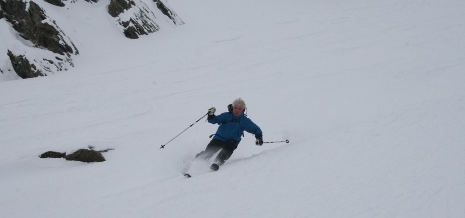 Hors-piste à Saint-Véran - Couloir de Chateaurenard - Karl finit par lâcher les cheveaux