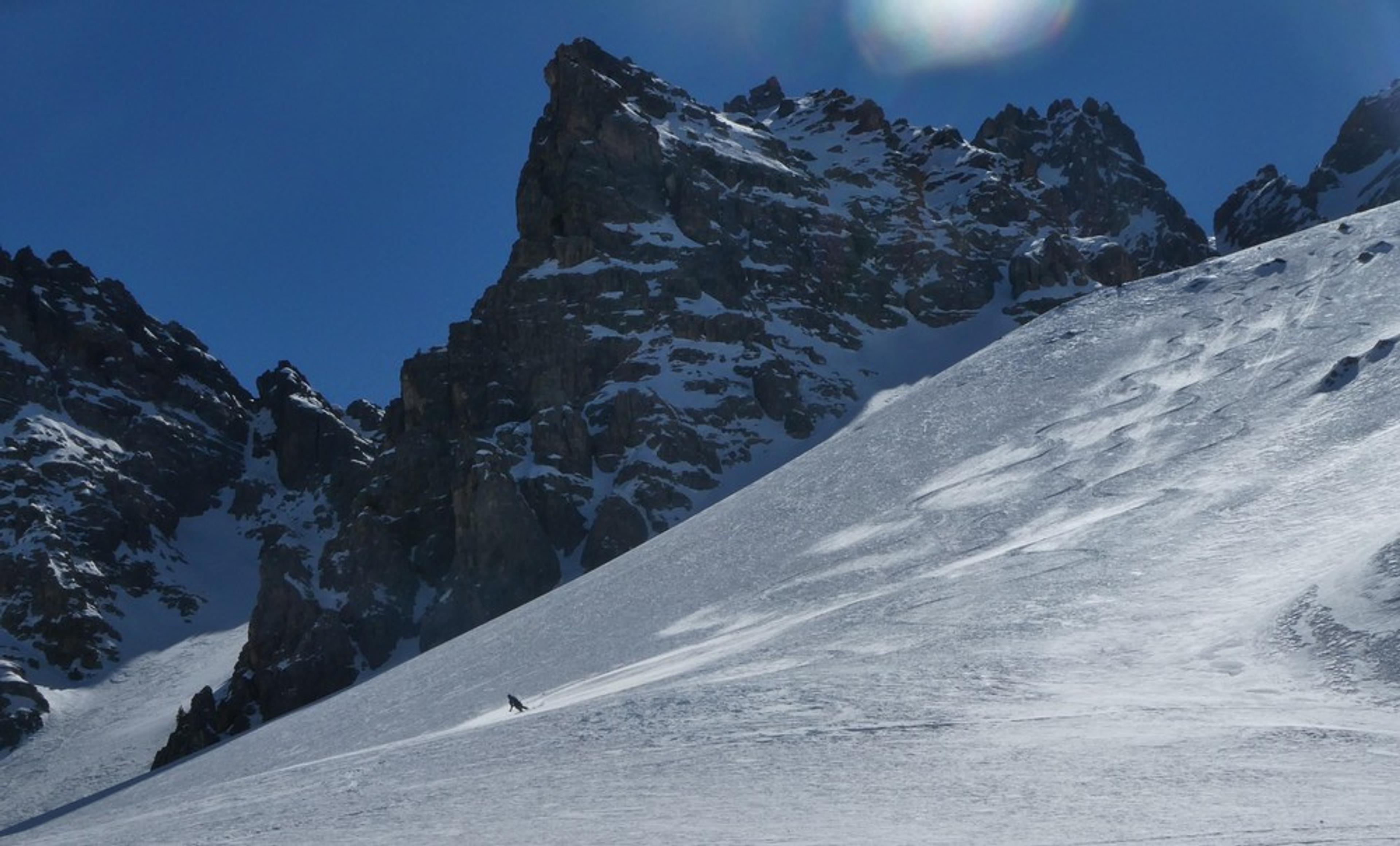 Couloir Ceillac - On s'attelle à la tâche