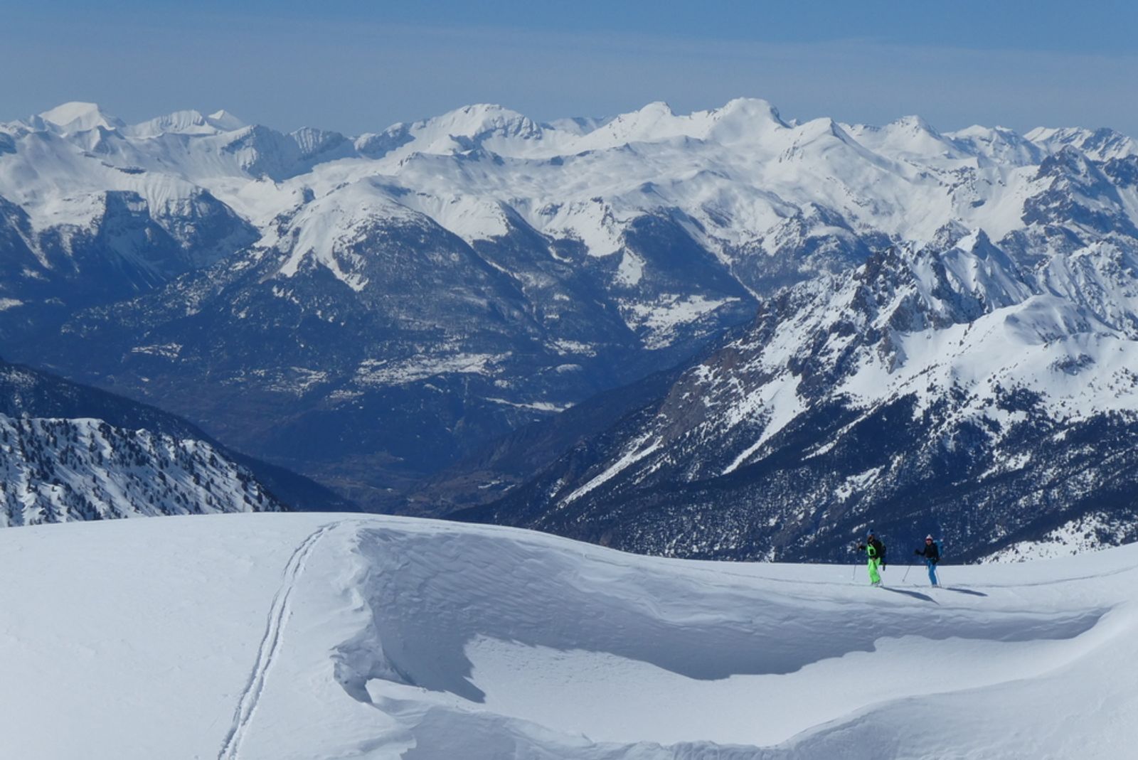 Couloir nord Rocher Blanc - Sur la crête