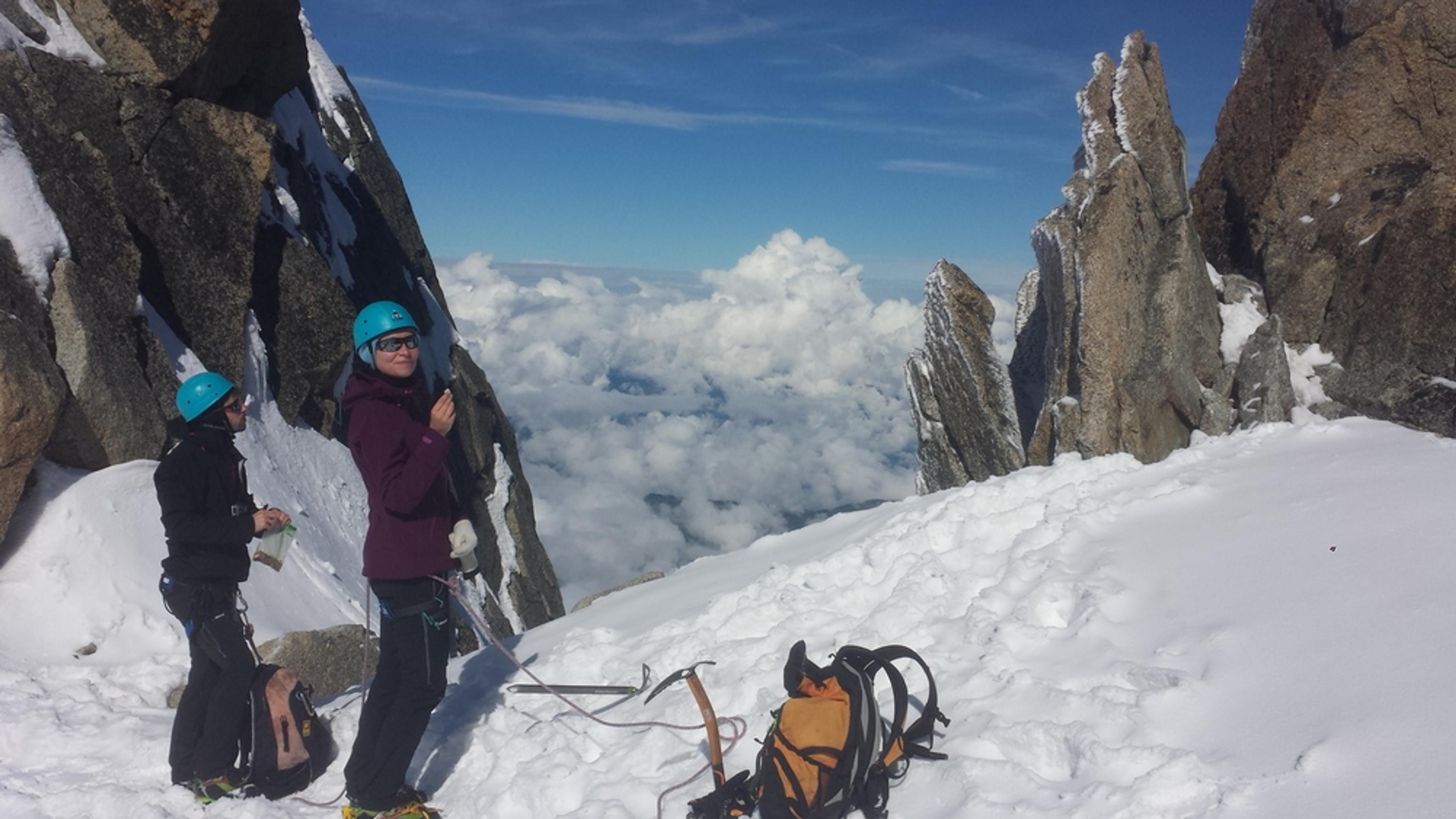 Arête des Cosmiques - Ptite pause