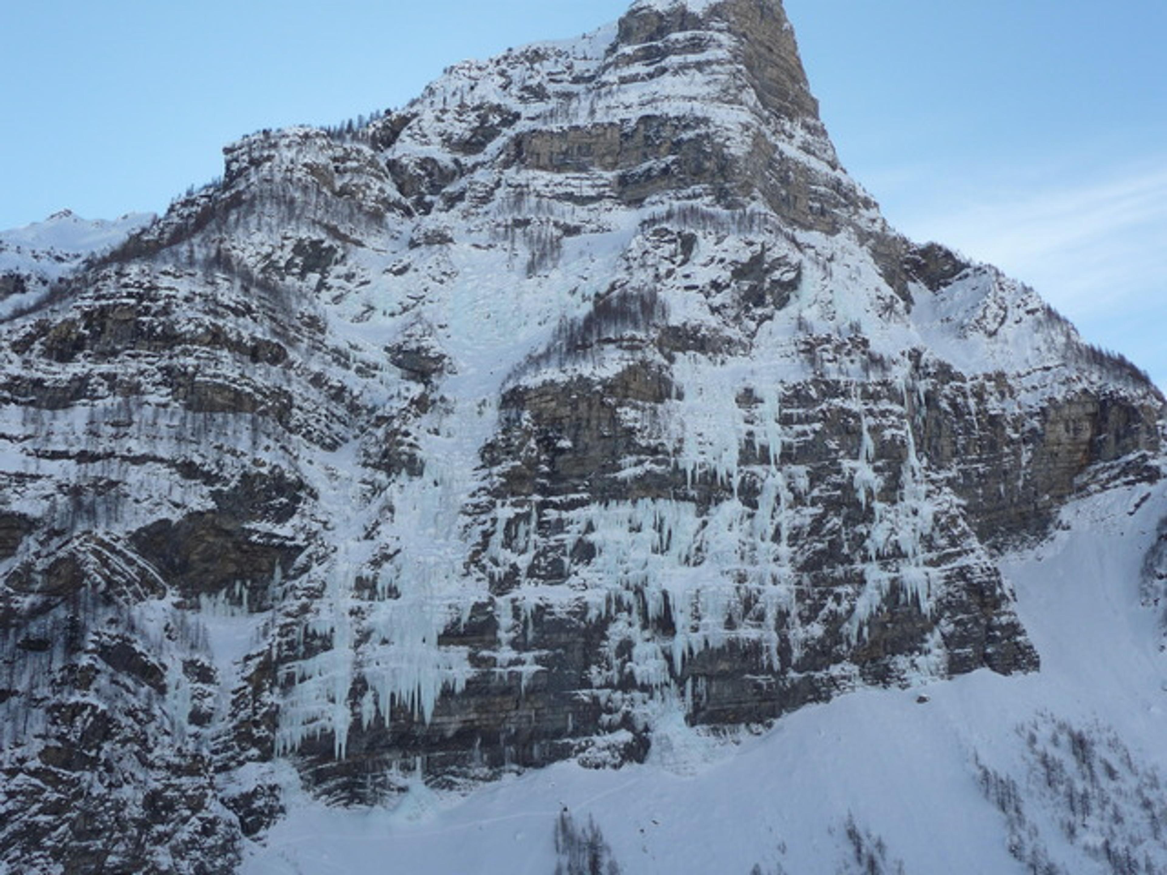 La tête de Gramusat et ses cascades de glace