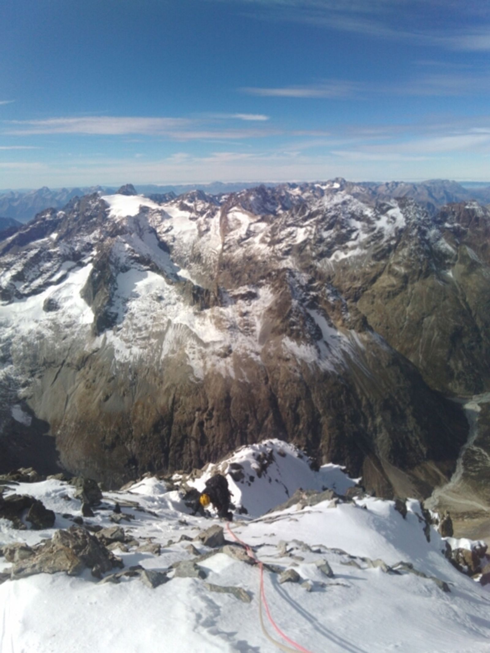 Goulotte Grassi - Sortie sur l'arête sommitale