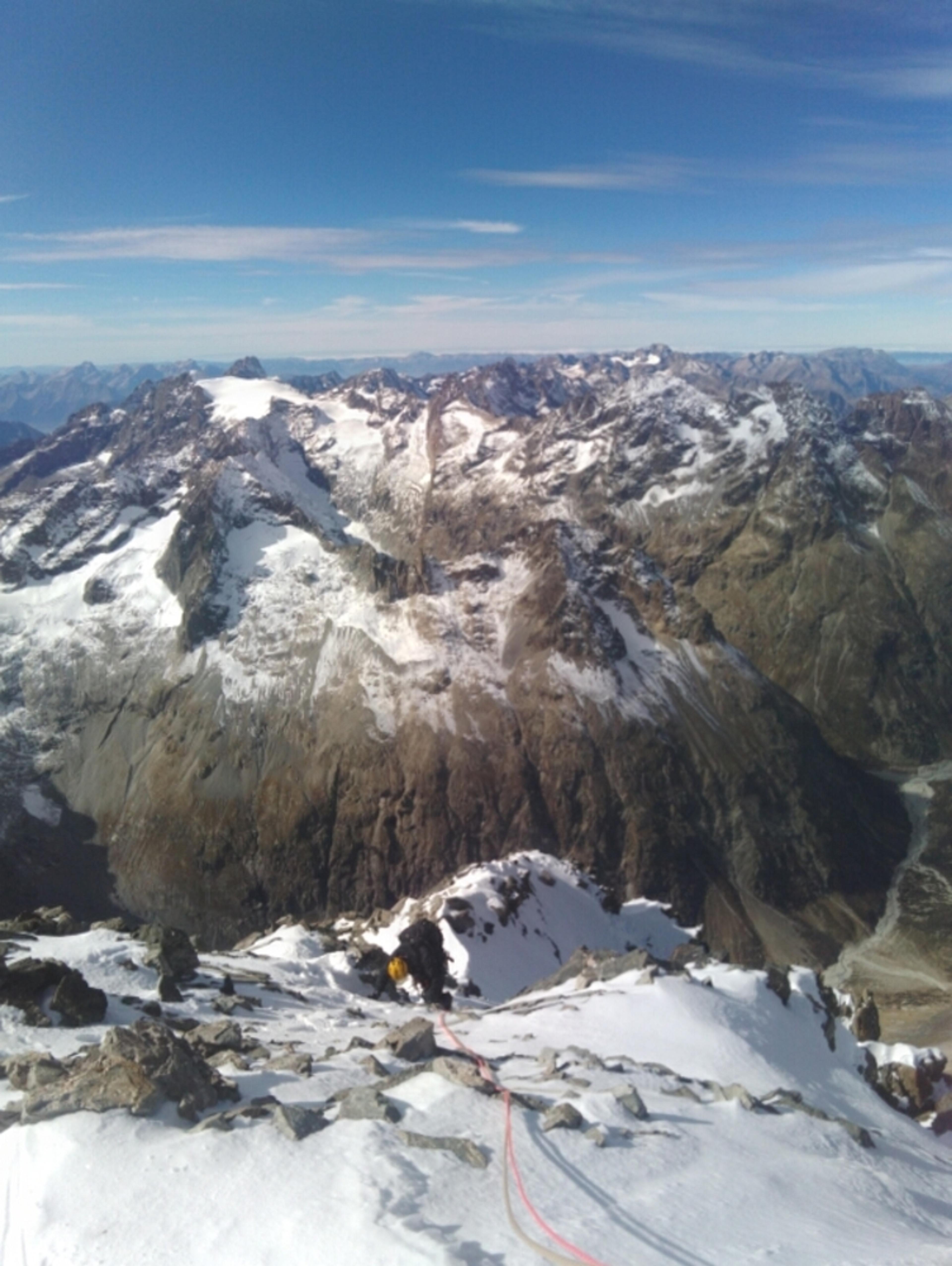 Goulotte Grassi - Sortie sur l'arête sommitale