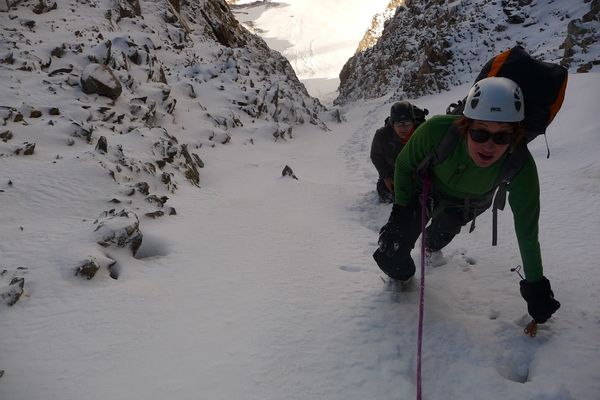 Couloir de Roche Paillon et traversée