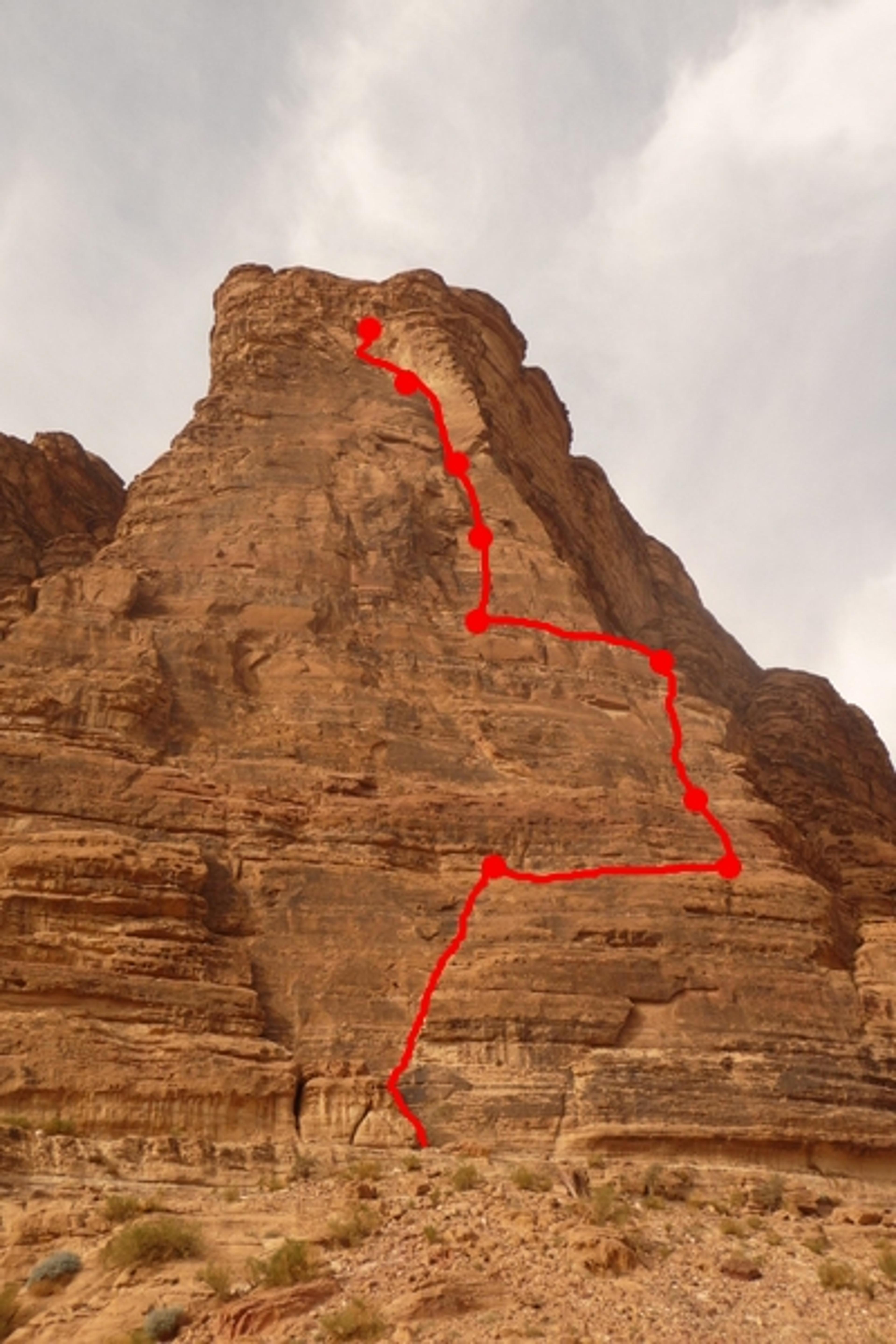 Wadi Rum - Black Magic - Le tracé