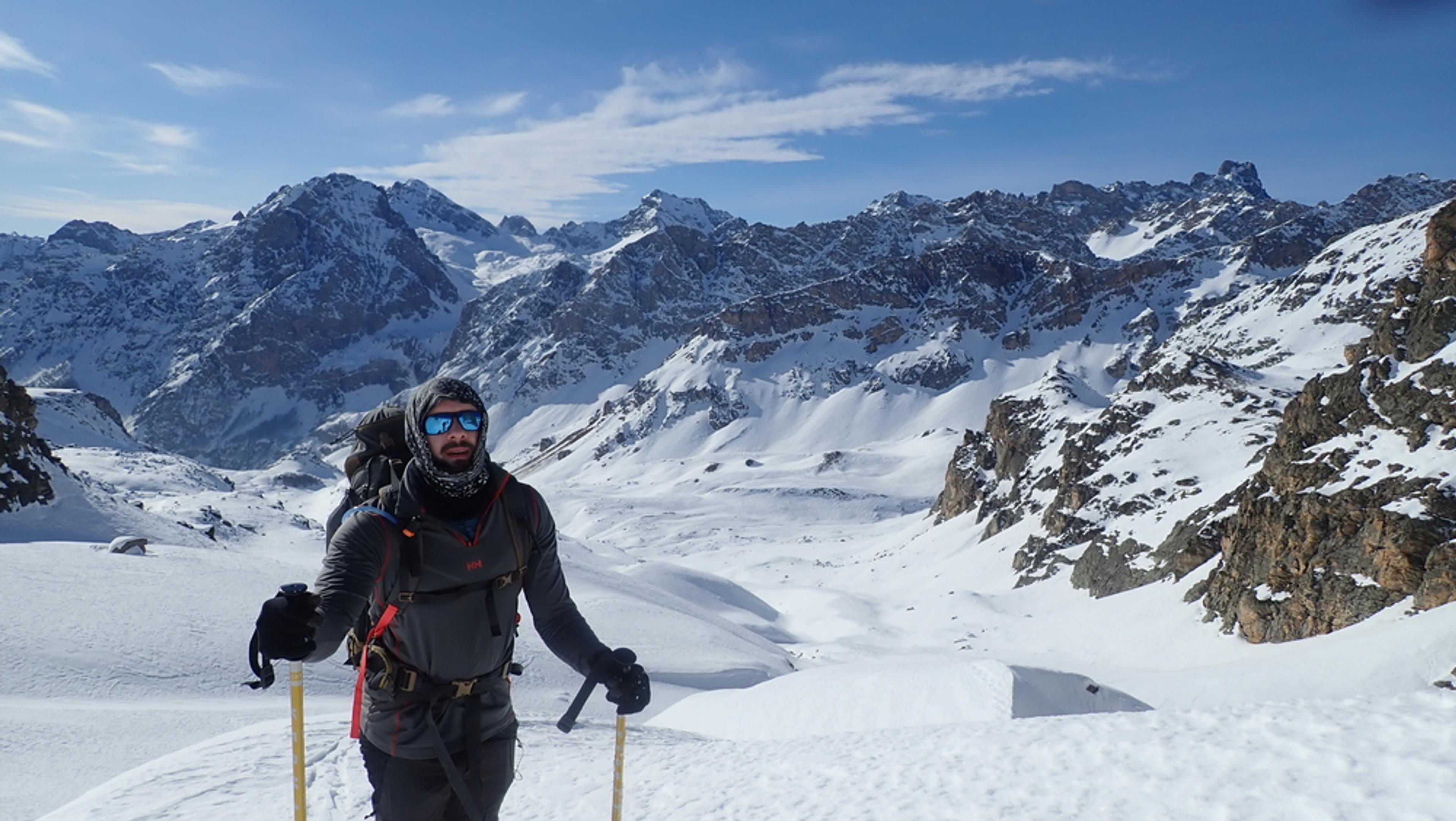 Raid ski – Bellino – Arrivée au Col