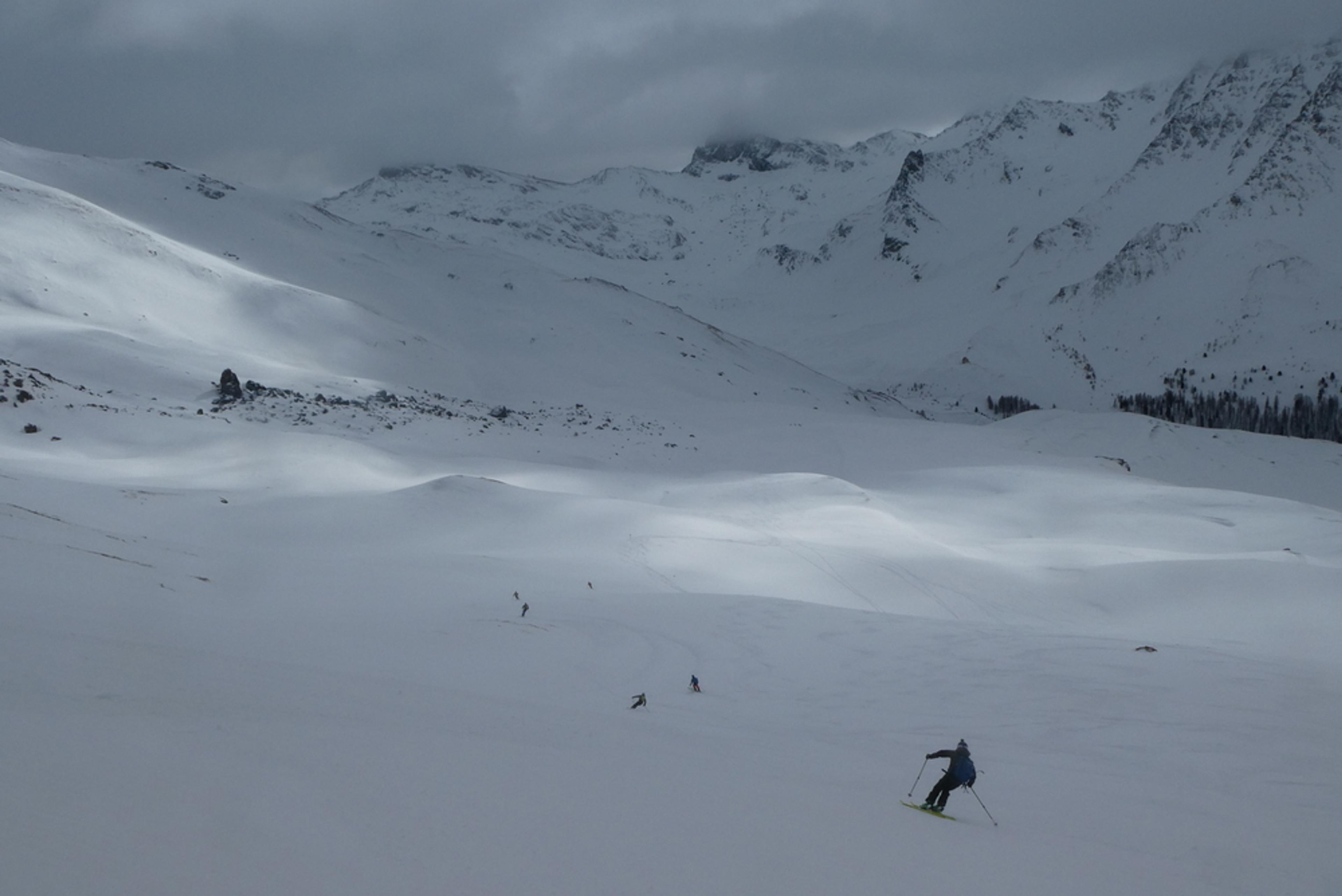 Pic de Cornivier - Couloir nord - Vers la Chapelle de Clausis