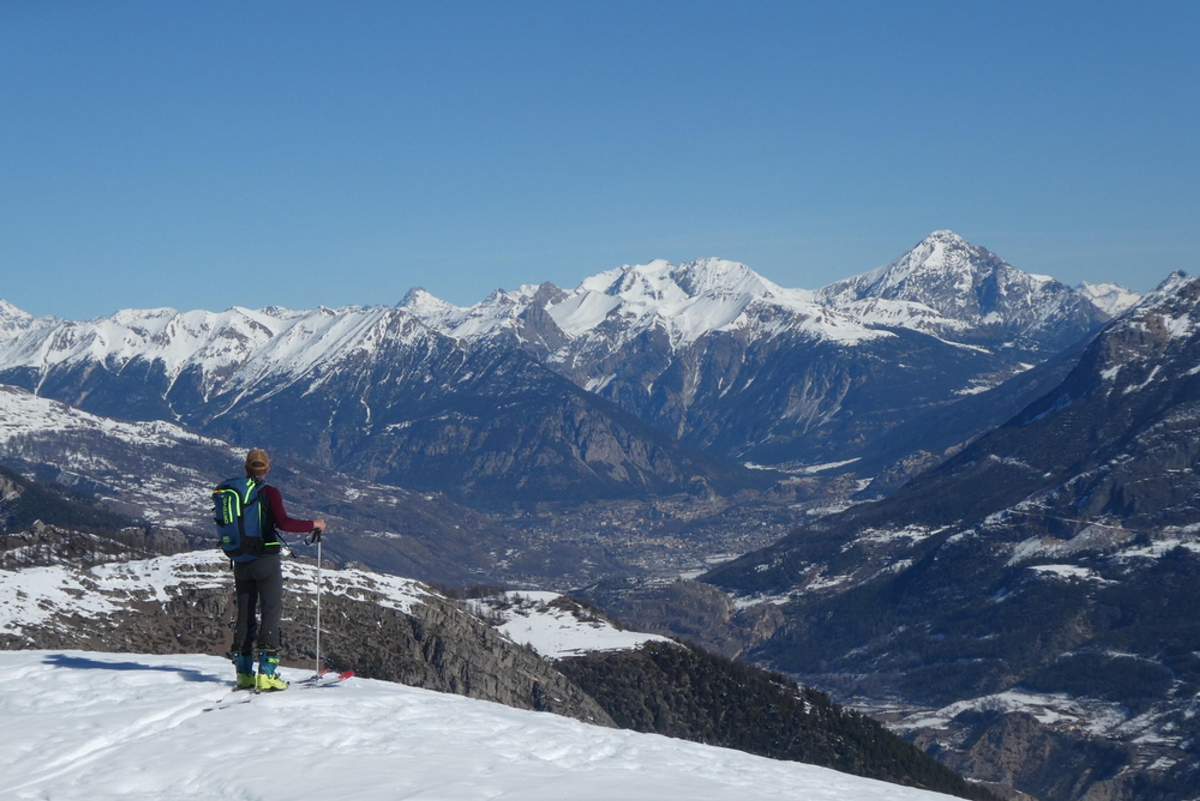 Découverte ski de randonnée - Tête des Lauzières - Rejoignant la crête