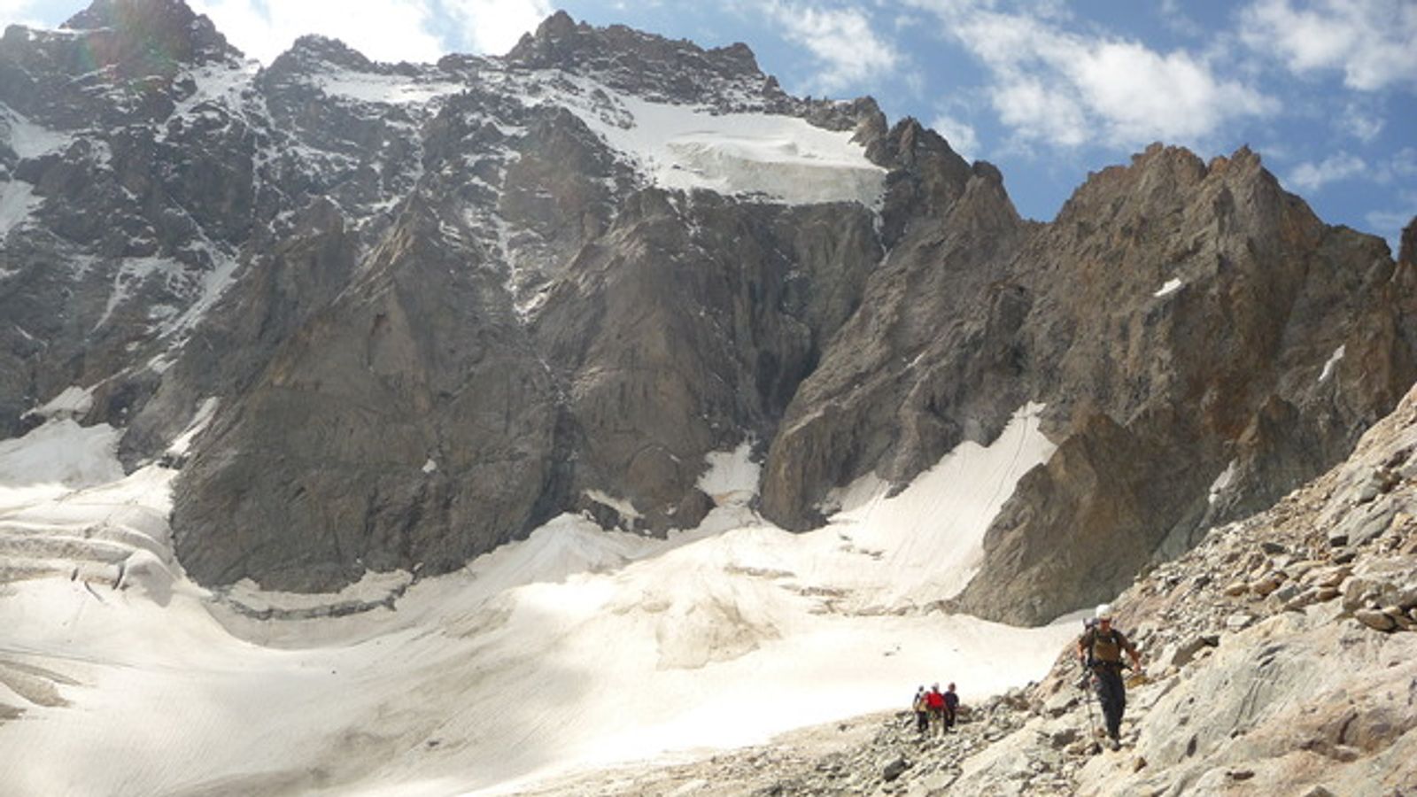 Tour des Ailefroides - Col de la Temple - Sur le Glacier Noir