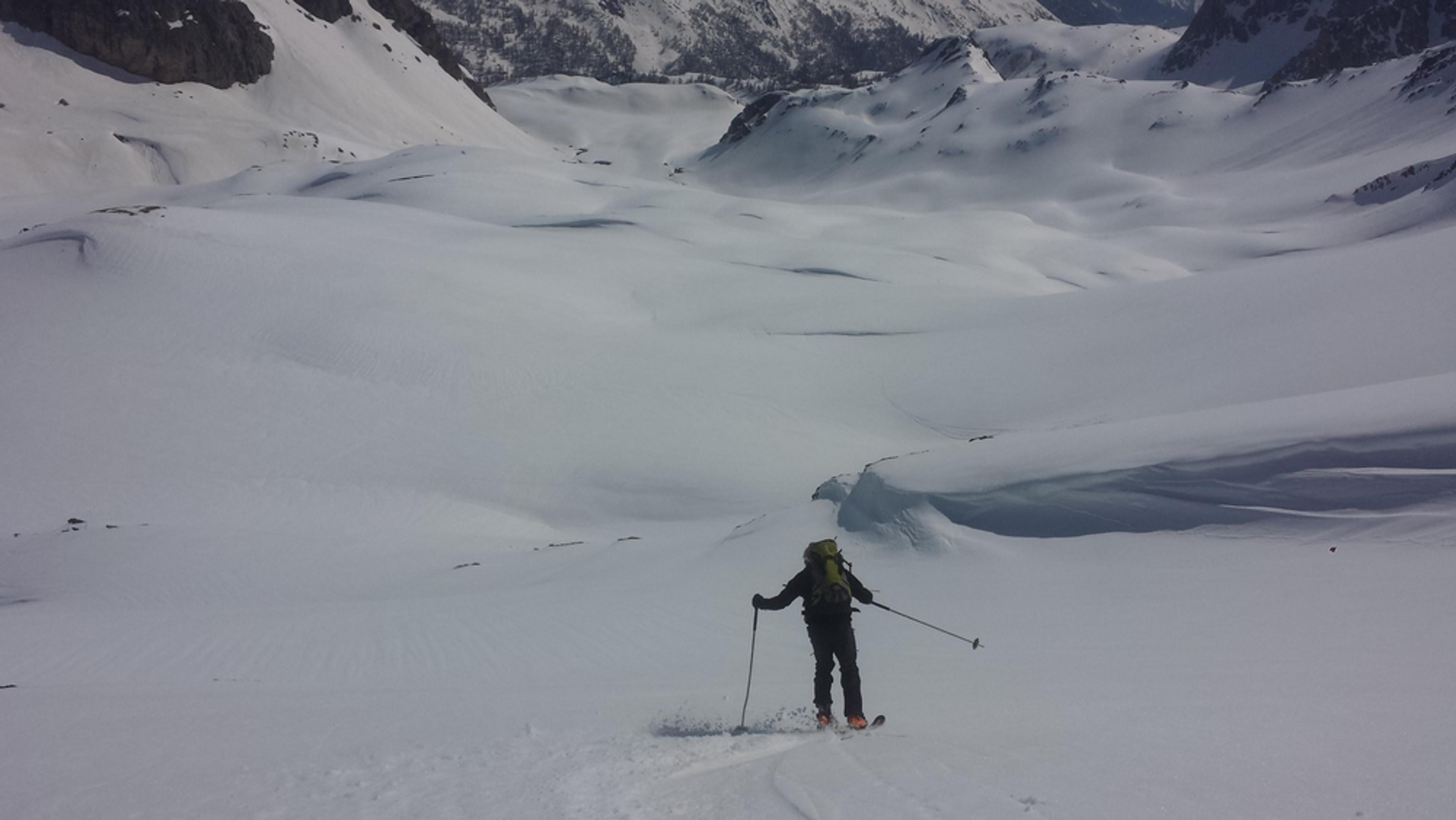 Tour de l'Aiguillette du Lauzet - Moquette versant Chardonnet