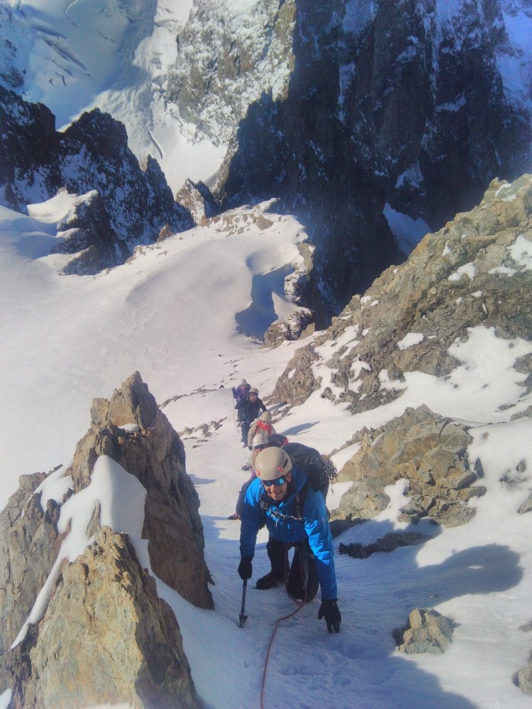 Stage initiation Alpinisme - Le passage clé de Roche Faurio