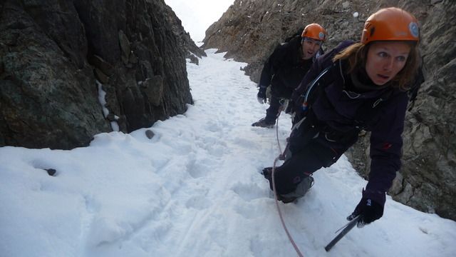 Roche Paillon - Couloir S et traversée