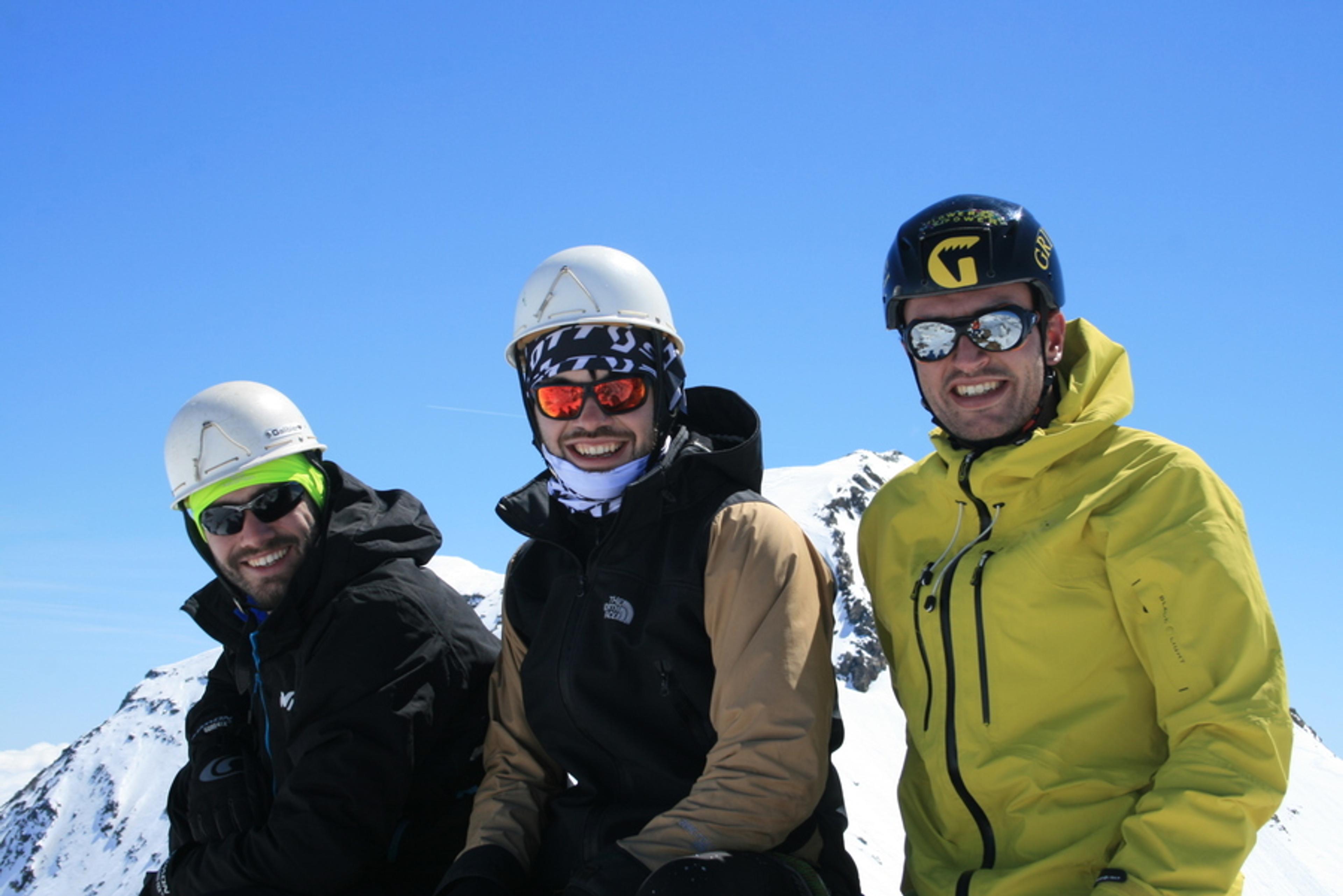 Raid ski Haute Maurienne - Le trio au sommet de la petite Ciamarella
