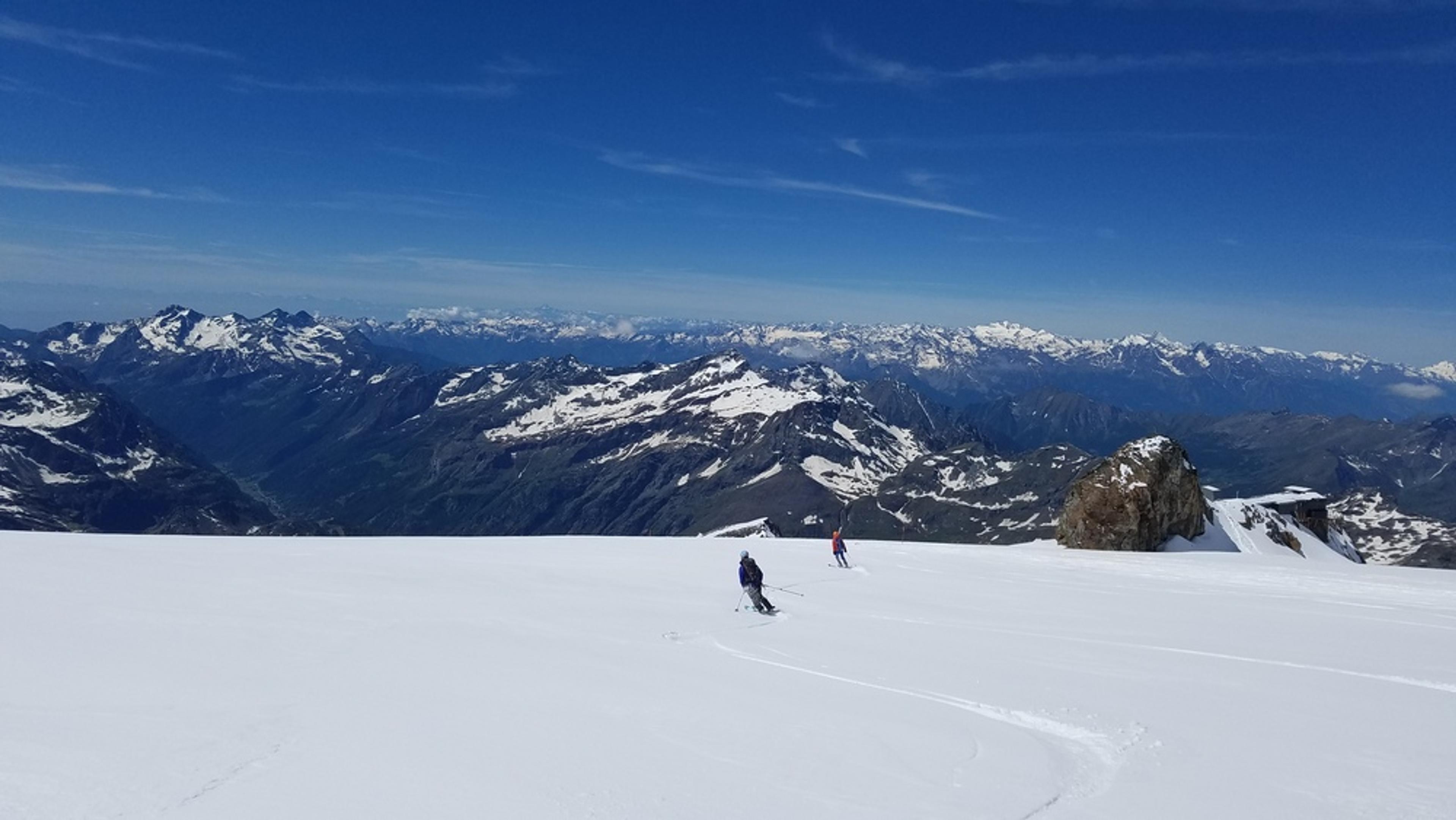 Ski d'été Mont Rose - Ski avec vue