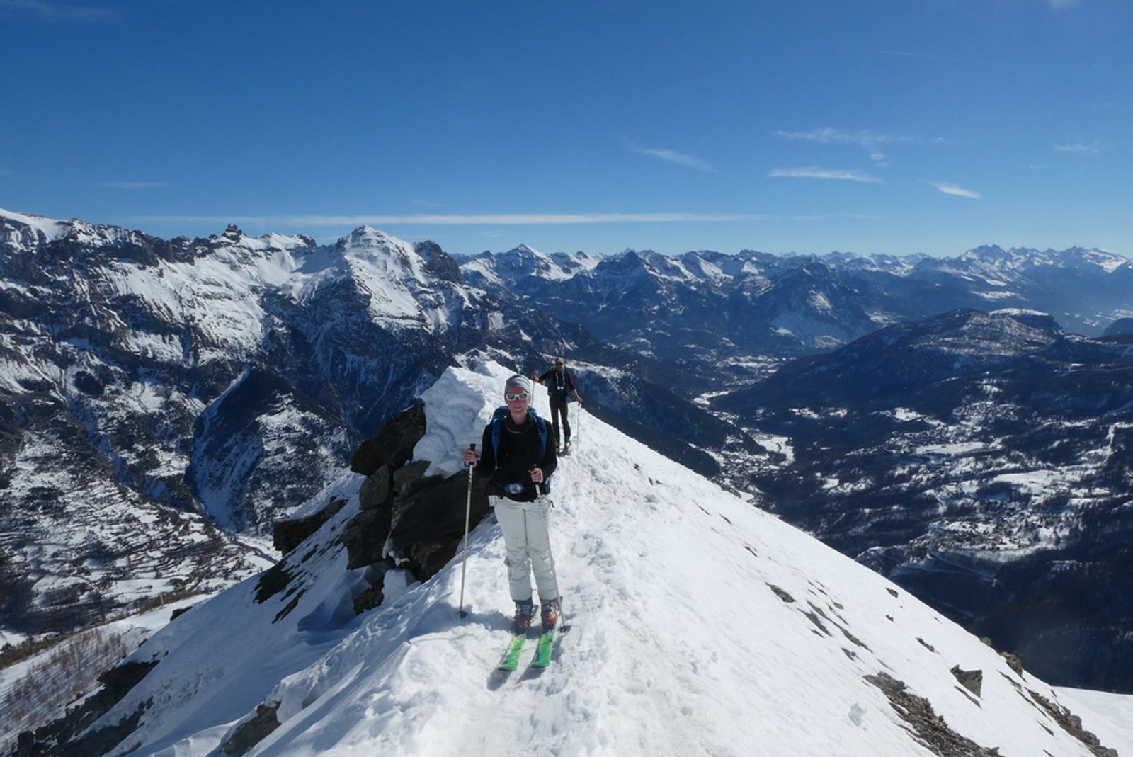 Yves et Christelle à la montée vers le sommet de La Blanche