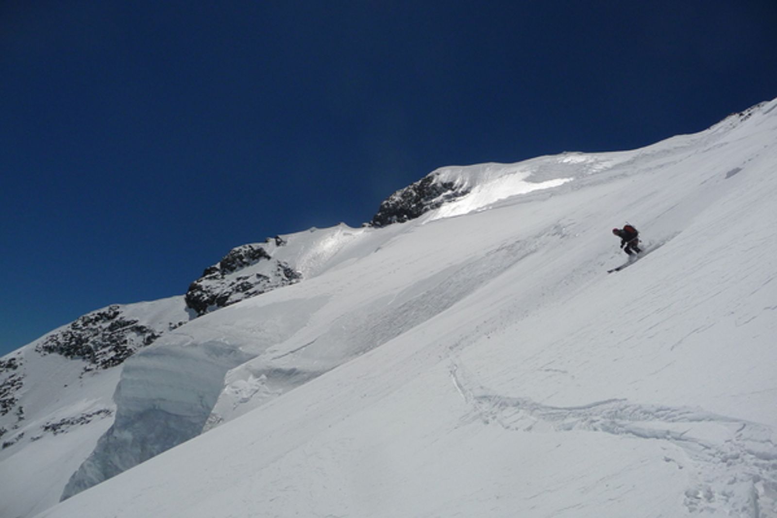 Piz Bernina - Dans les pentes sous le sommet