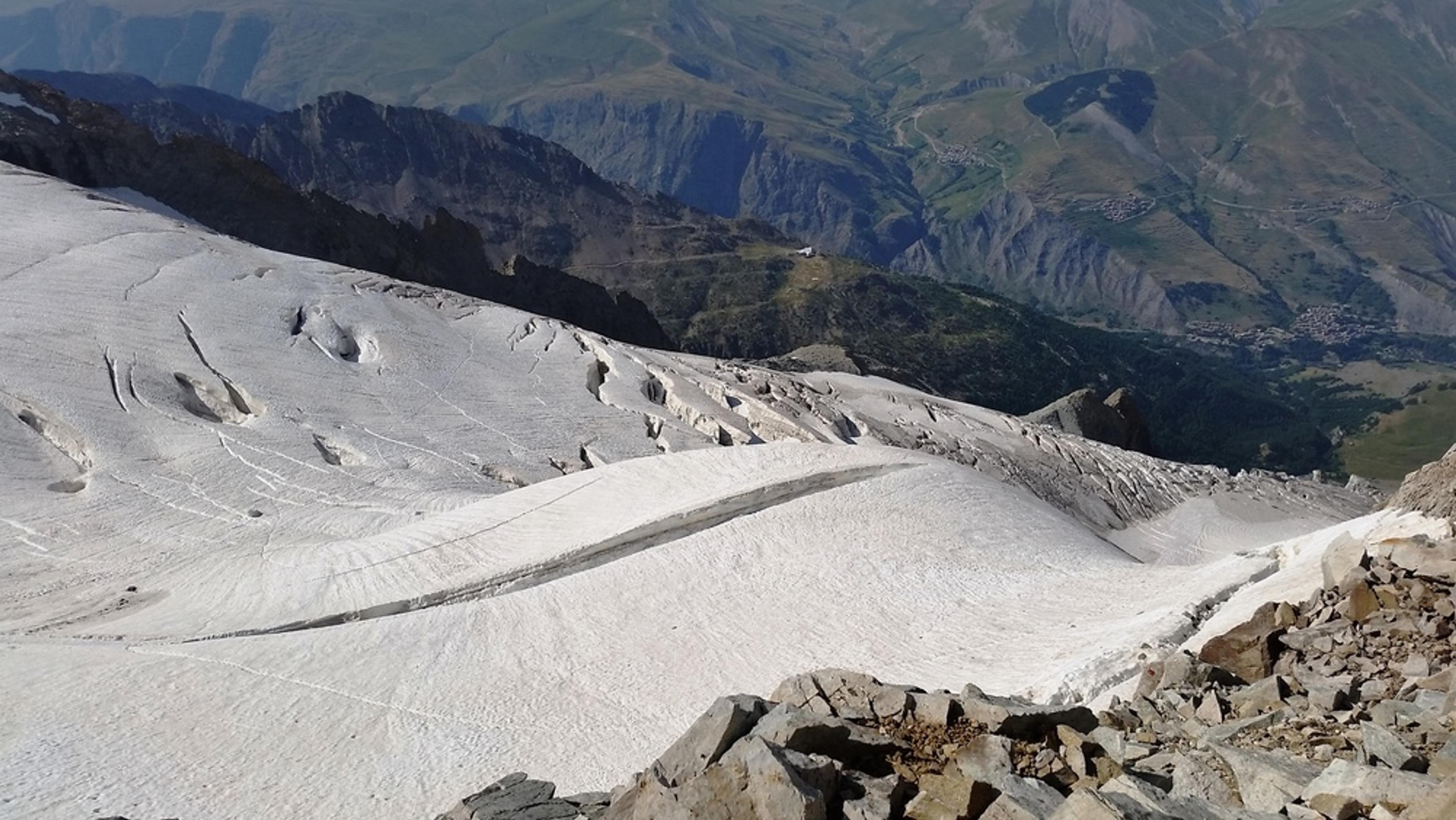 Traversée de la meije - Le Glacier après les Enfetchores