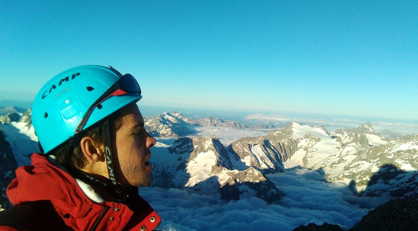 Barre des Ecrins - Tristan n'en revient pas!