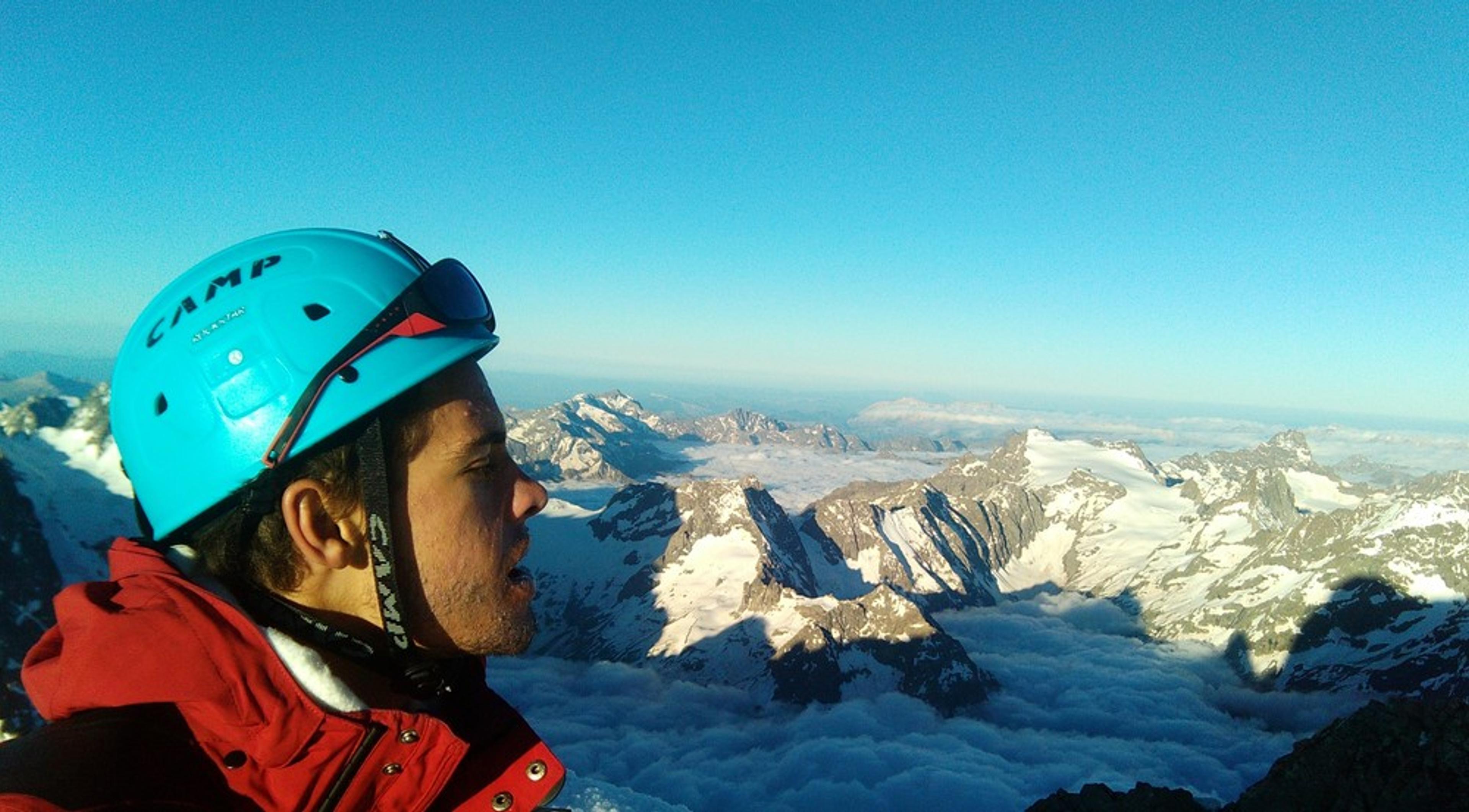 Barre des Ecrins - Tristan n'en revient pas!