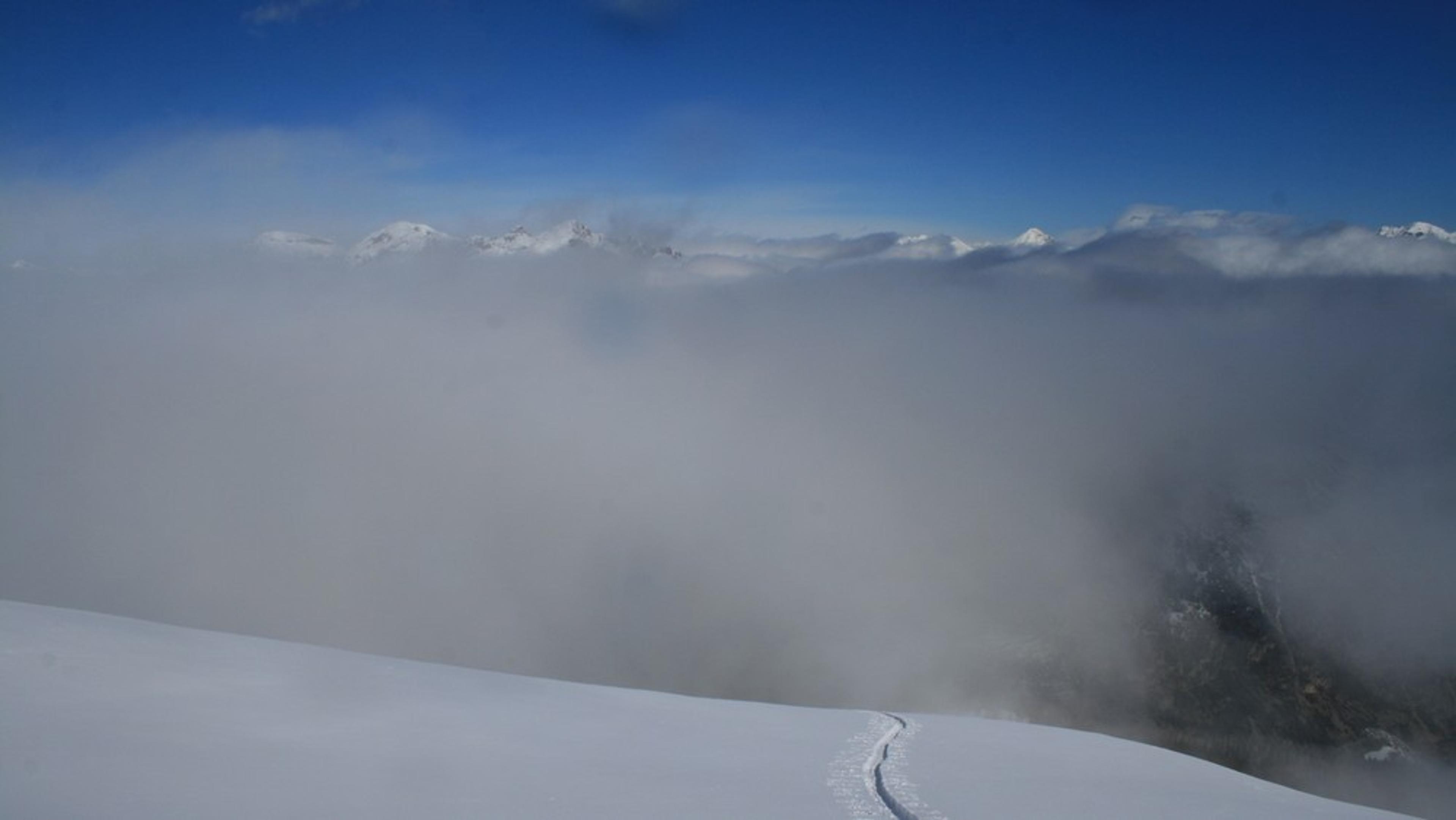 Ski de rando - Crête de la Seyte - Le créneau arrive!