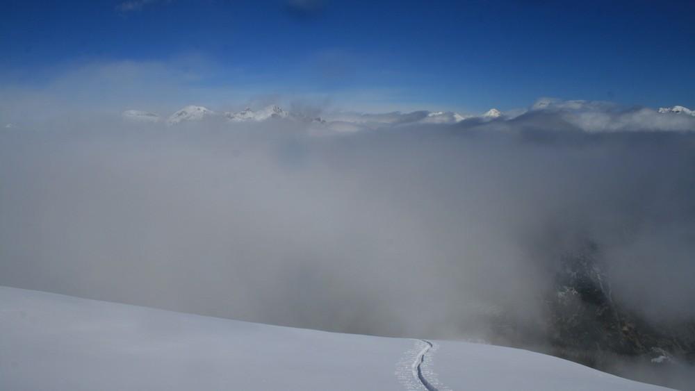 Ski de rando - Crête de la Seyte - Le créneau arrive!