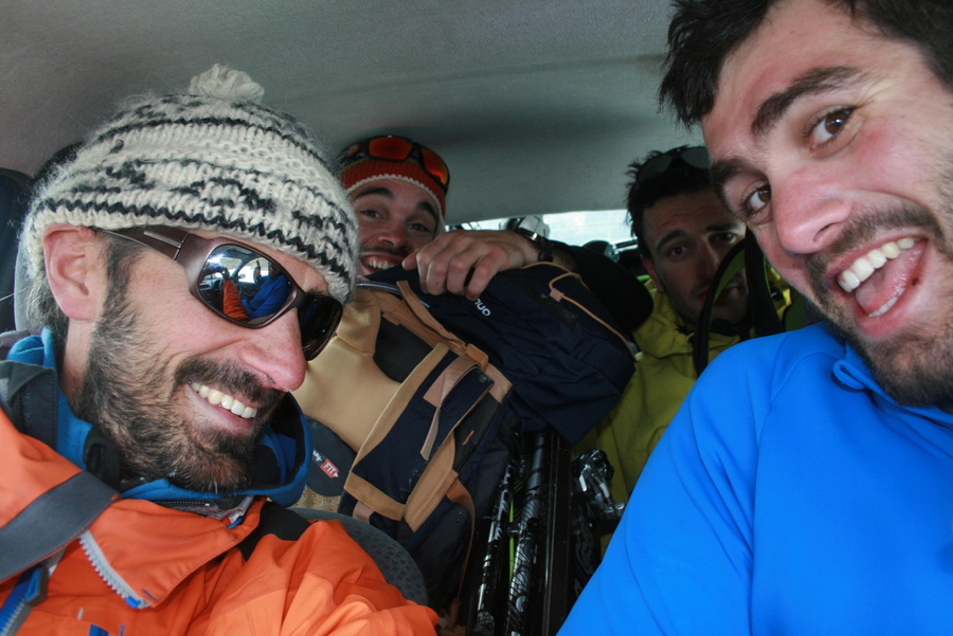 Raid ski Haute Maurienne - Et on s'entasse dans la twingo!