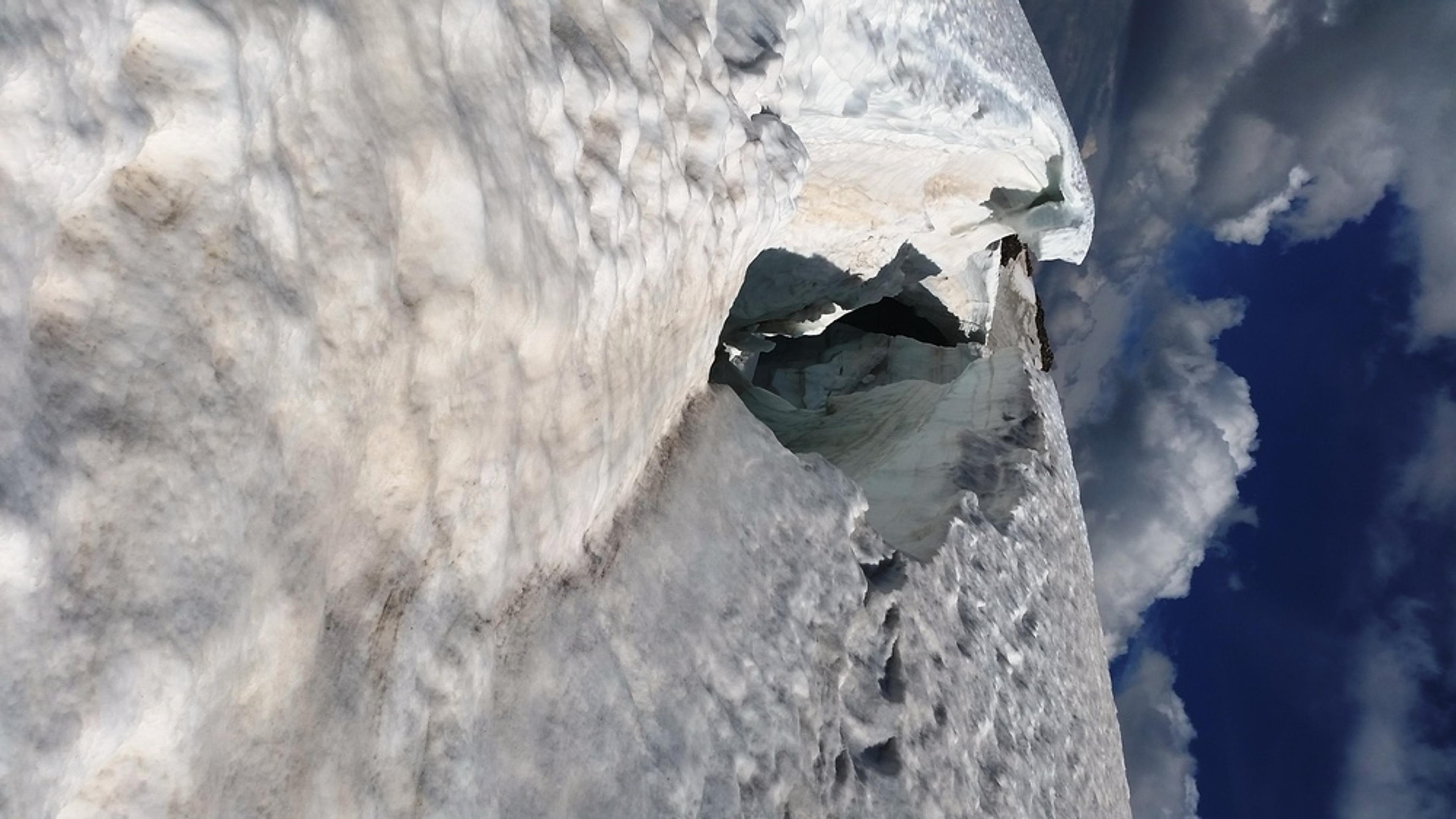 Traversée de la meije - Crevasse à la descente