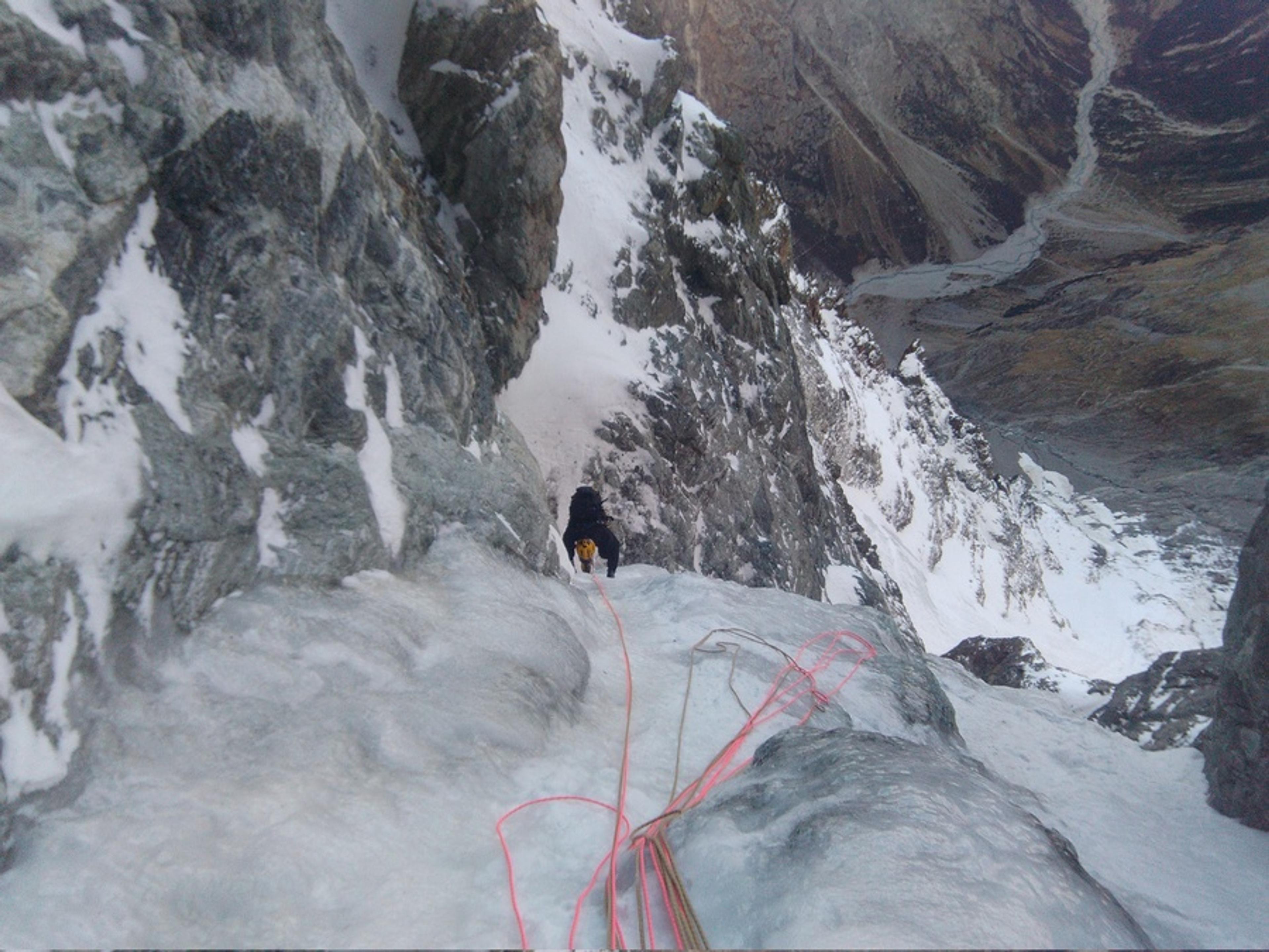 Goulotte Grassi - Après le premier crux