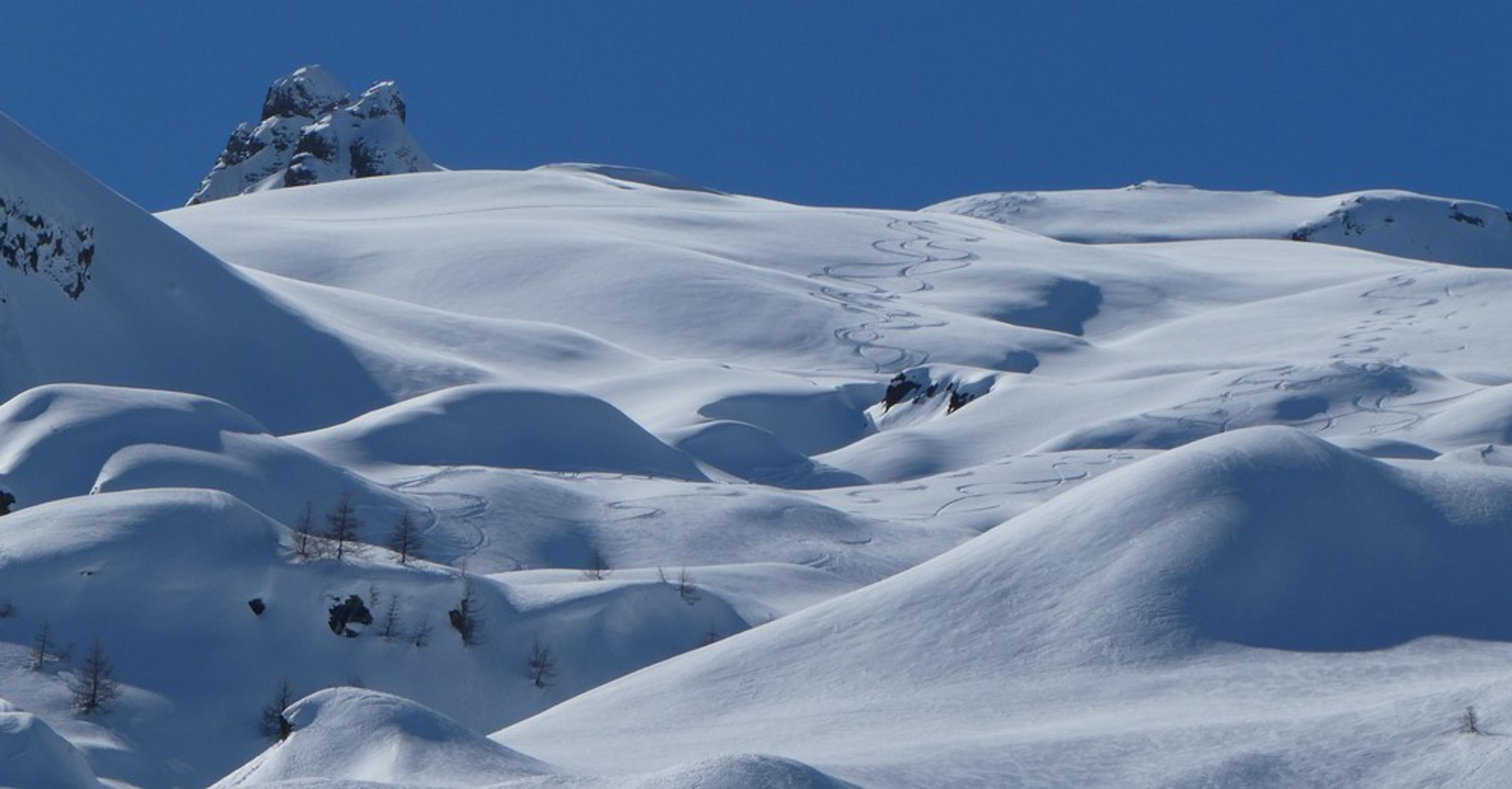 La Blanche - Freerando Pelvoux - Vue sur la descente