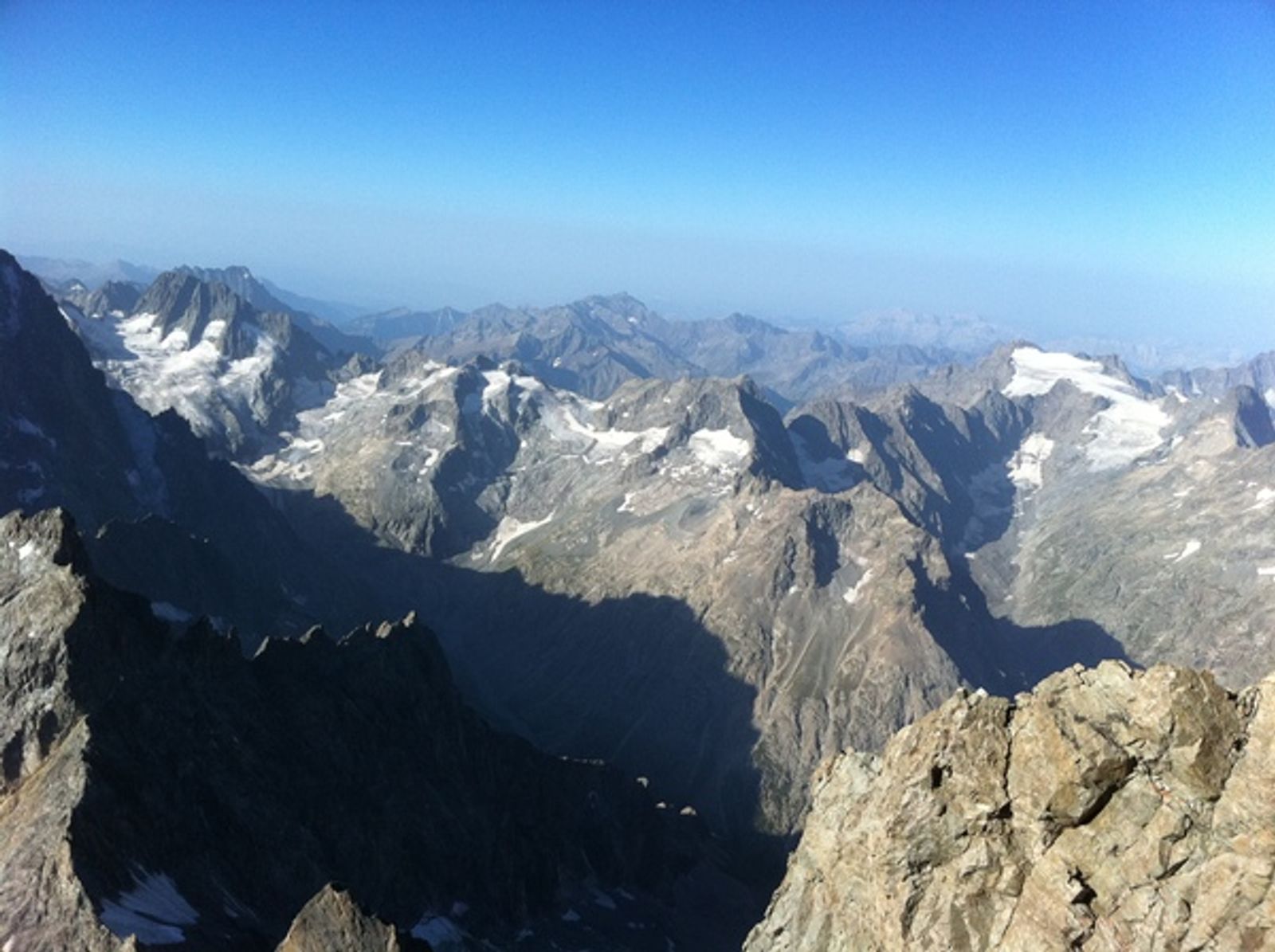 Barre des Ecrins - La vue vers le sud