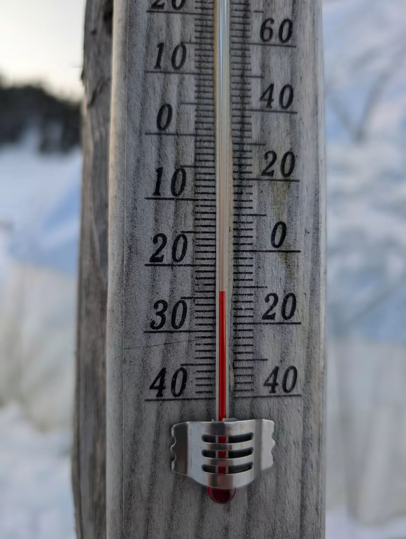 Thermomètre indiquant du bon froid!