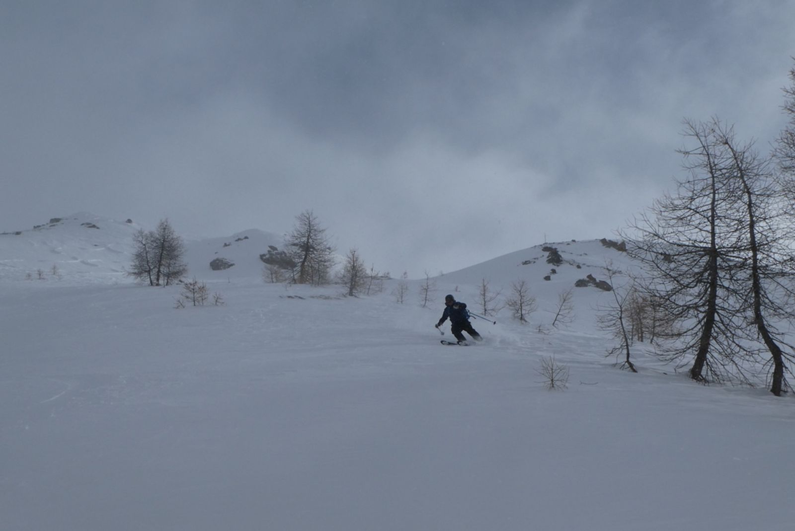 Freerando Bardonecchia - Karl dans les premiers virages poudreux