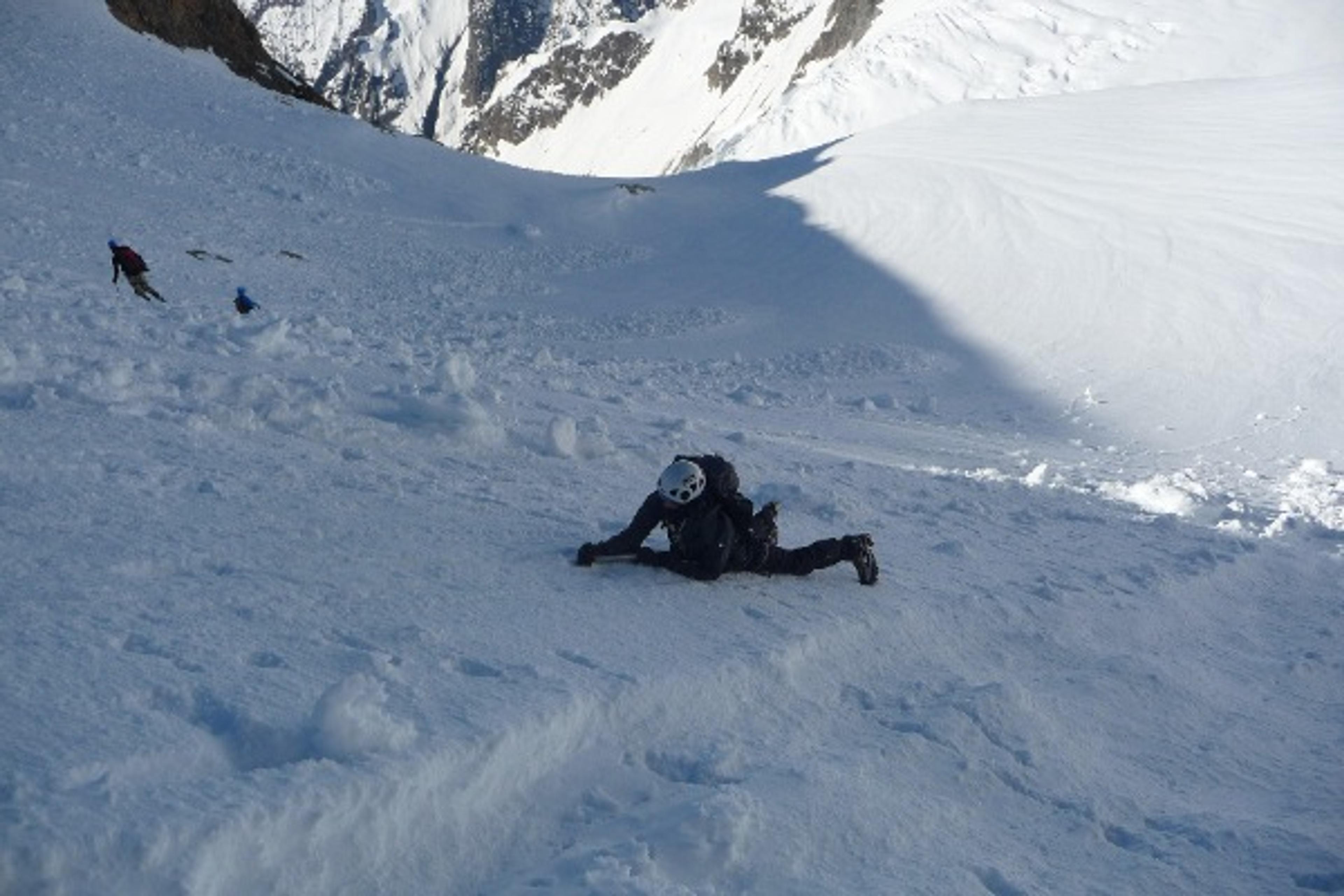 Pic d'Arsine - Un peu d'entraînement à la chute en neige