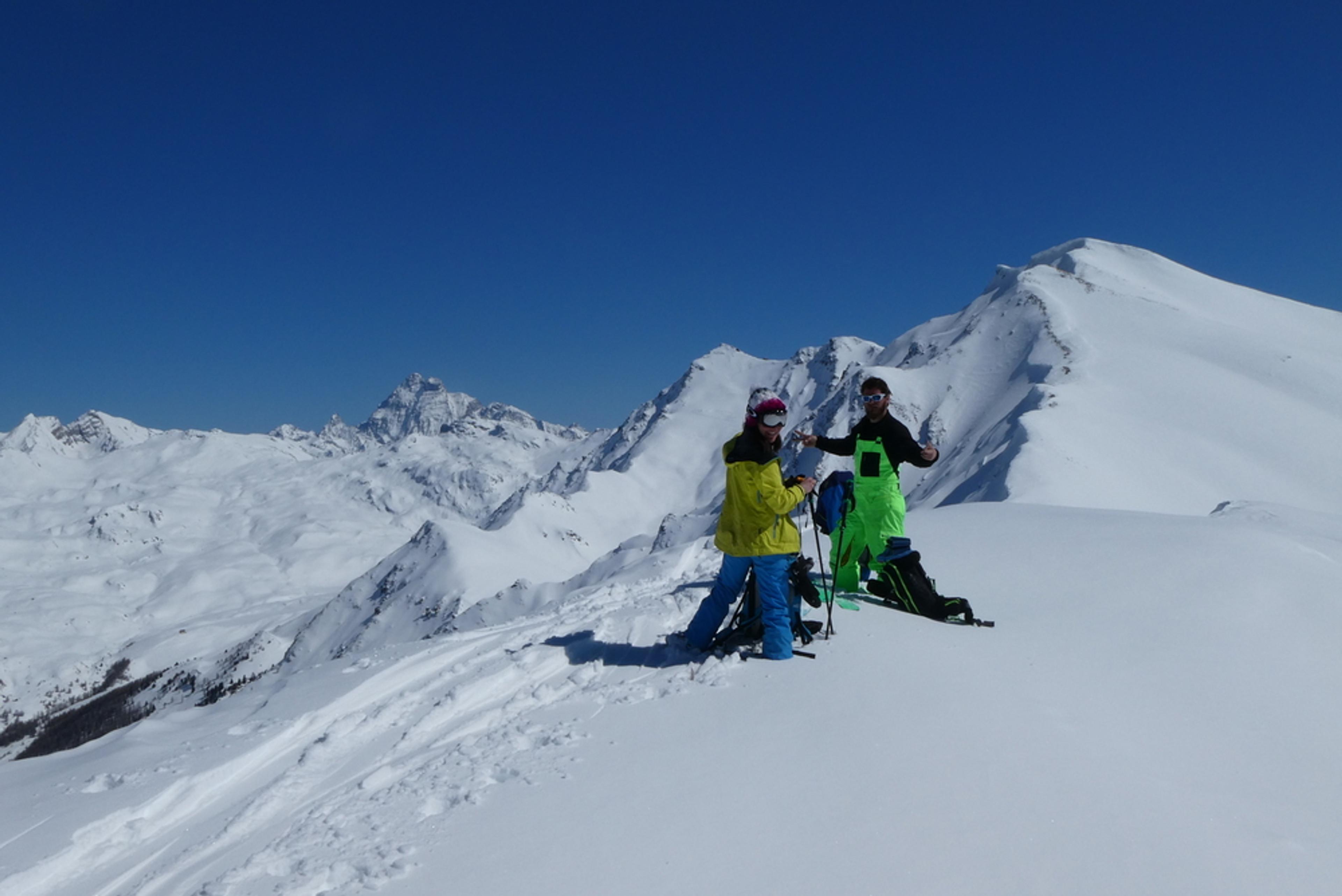 Couloir nord Rocher Blanc - Au sommet