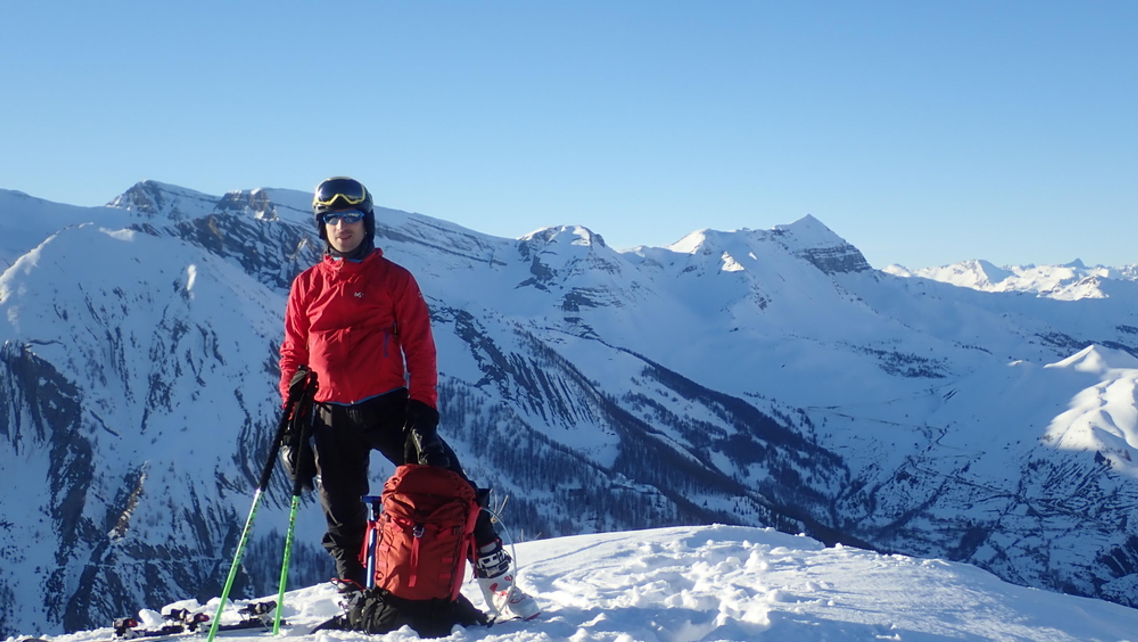 Raid ski – Tête de Miéjour – Ugo au top