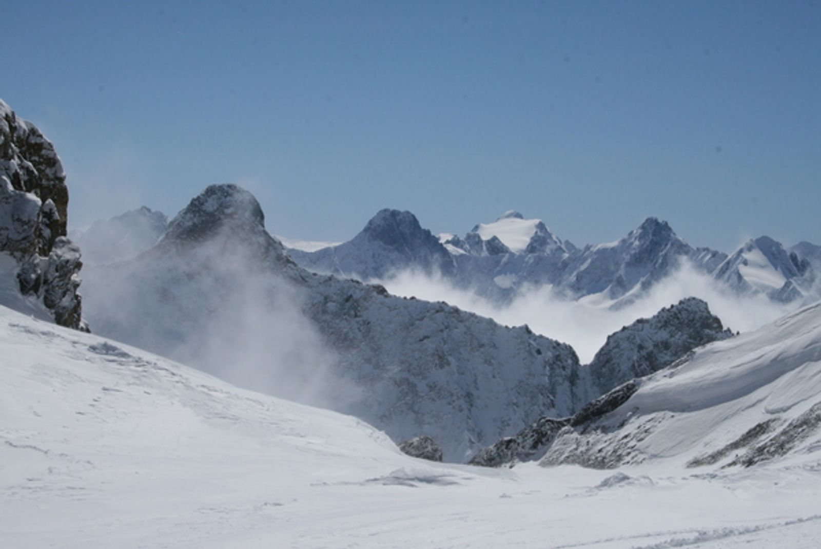 La Grave - Vu sur les Rouies depuis le Col de la Lauze