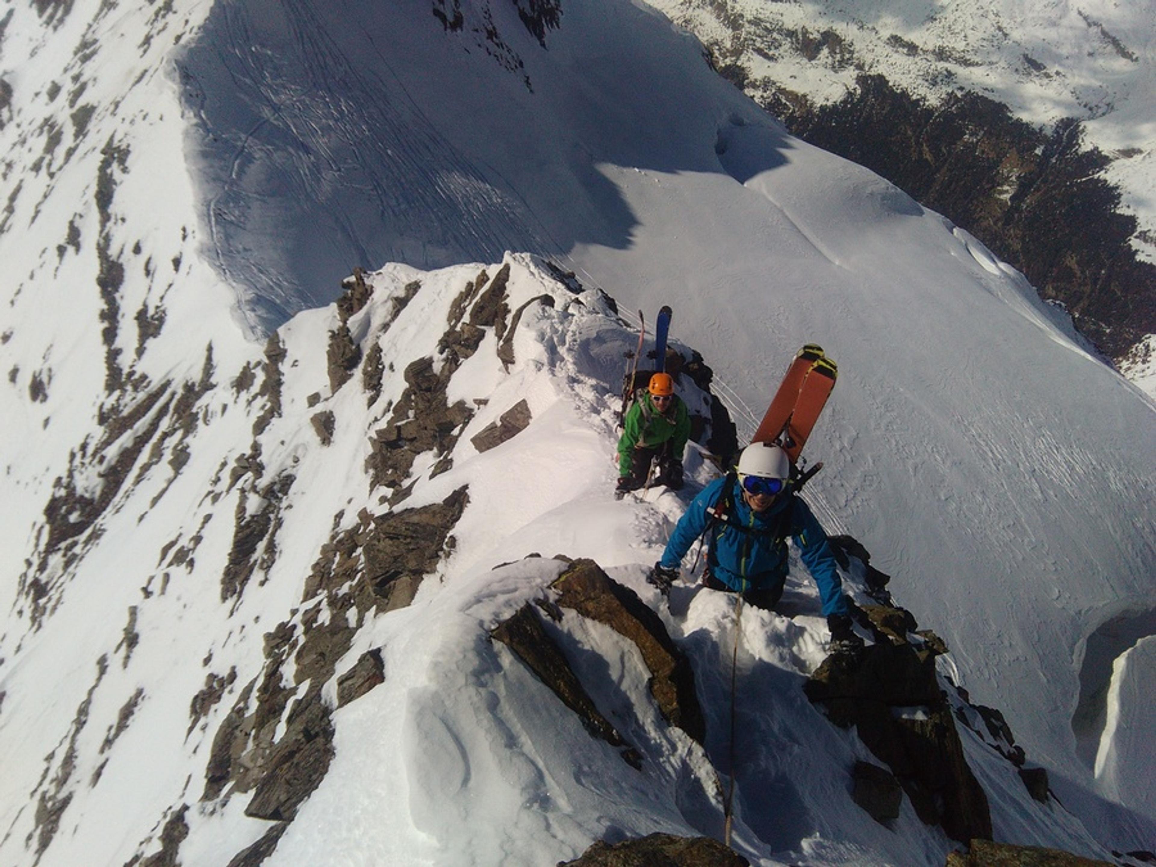 Sur l'arête du Pedranzini