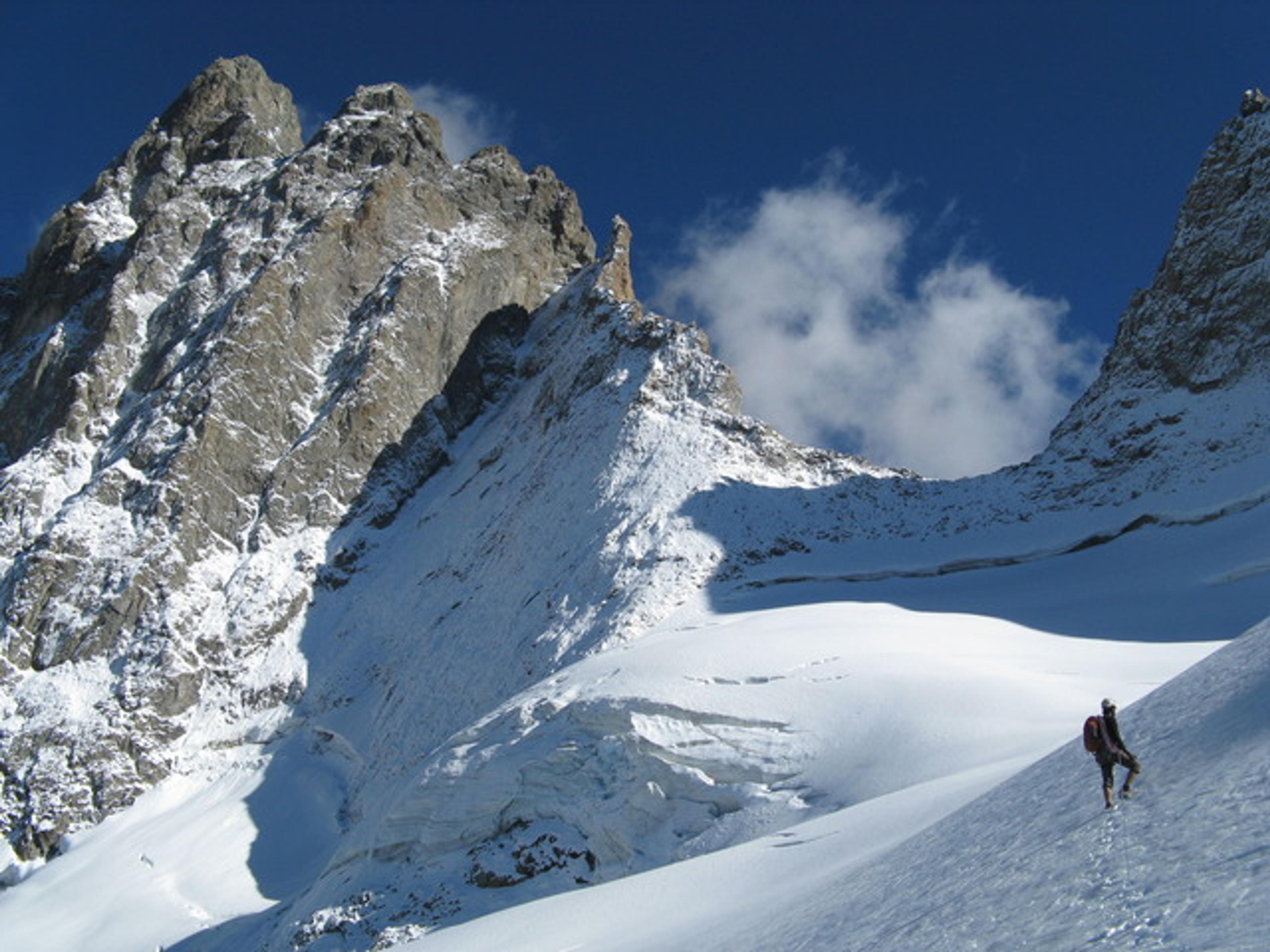 En direction de la brêche de la Meije