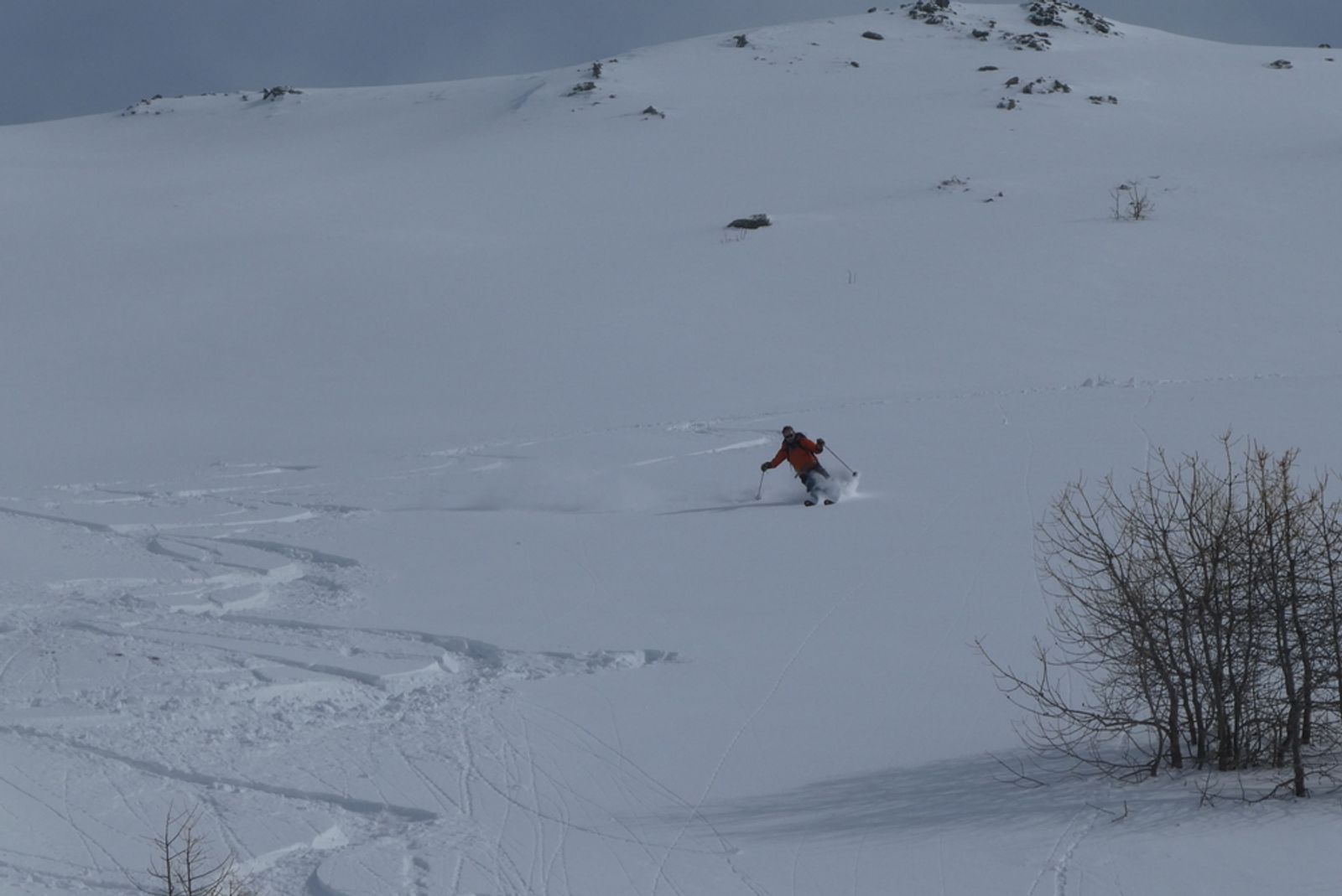 Ski randonnée Ubaye Fouillouse - Vers le Col de Mirandol - Eddi, mieux à la descente