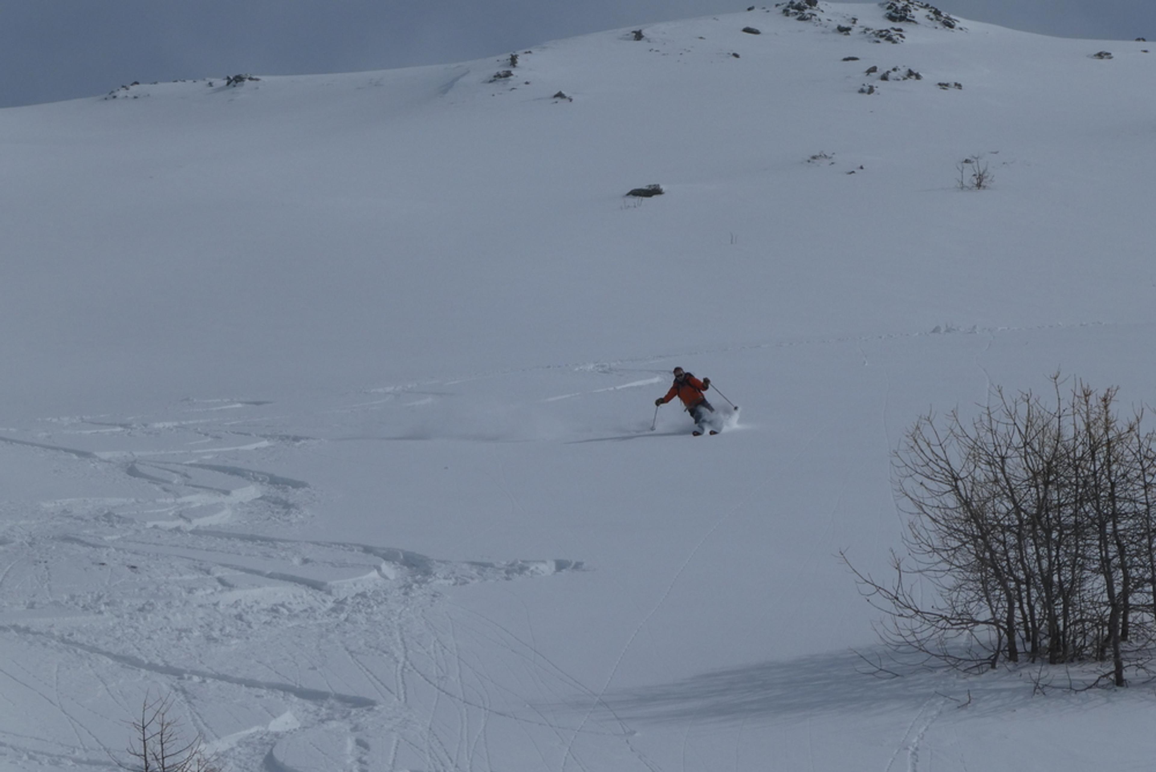 Ski randonnée Ubaye Fouillouse - Vers le Col de Mirandol - Eddi, mieux à la descente