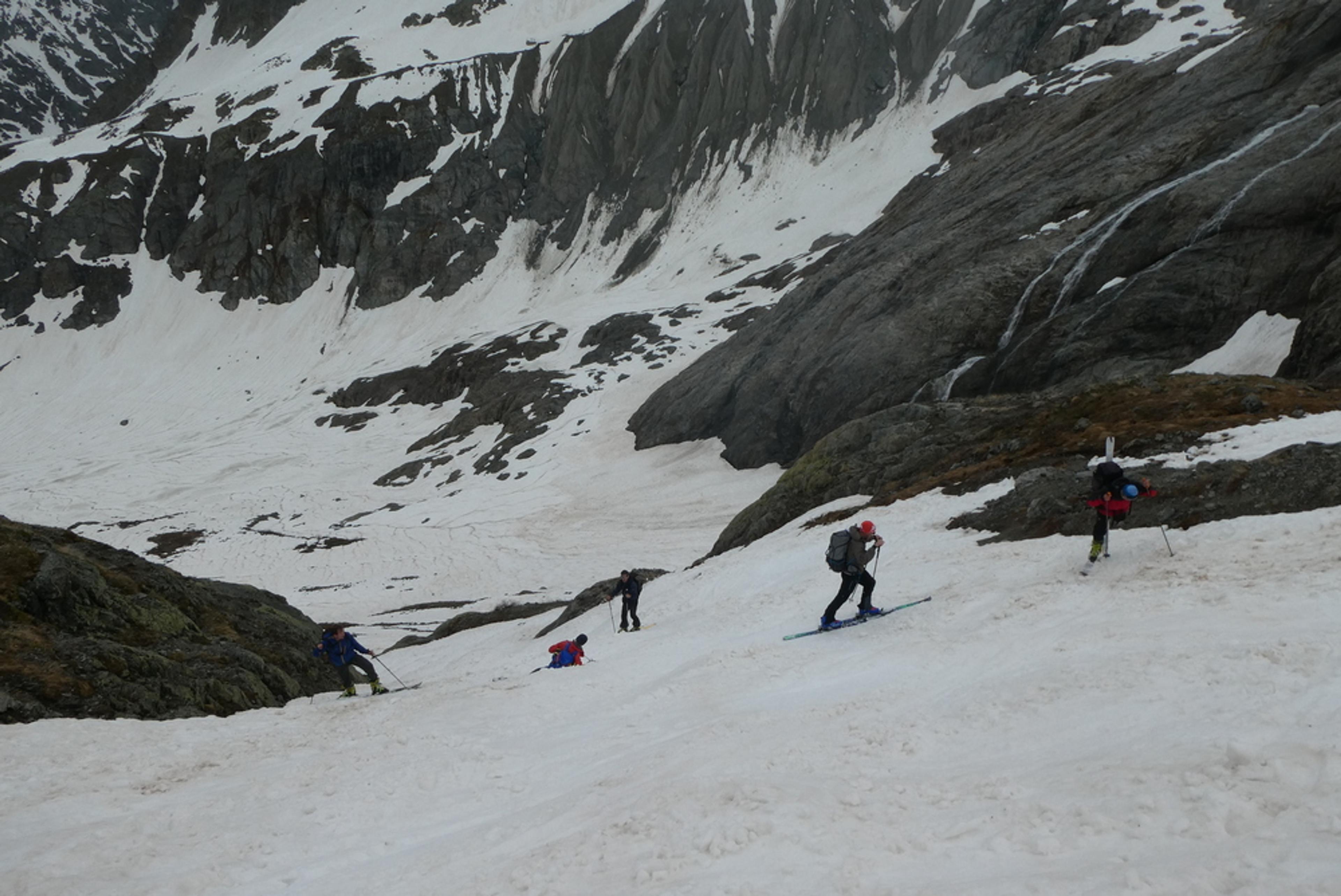 Raid ski Ecrins - Sous le Refuge du Glacier Blanc