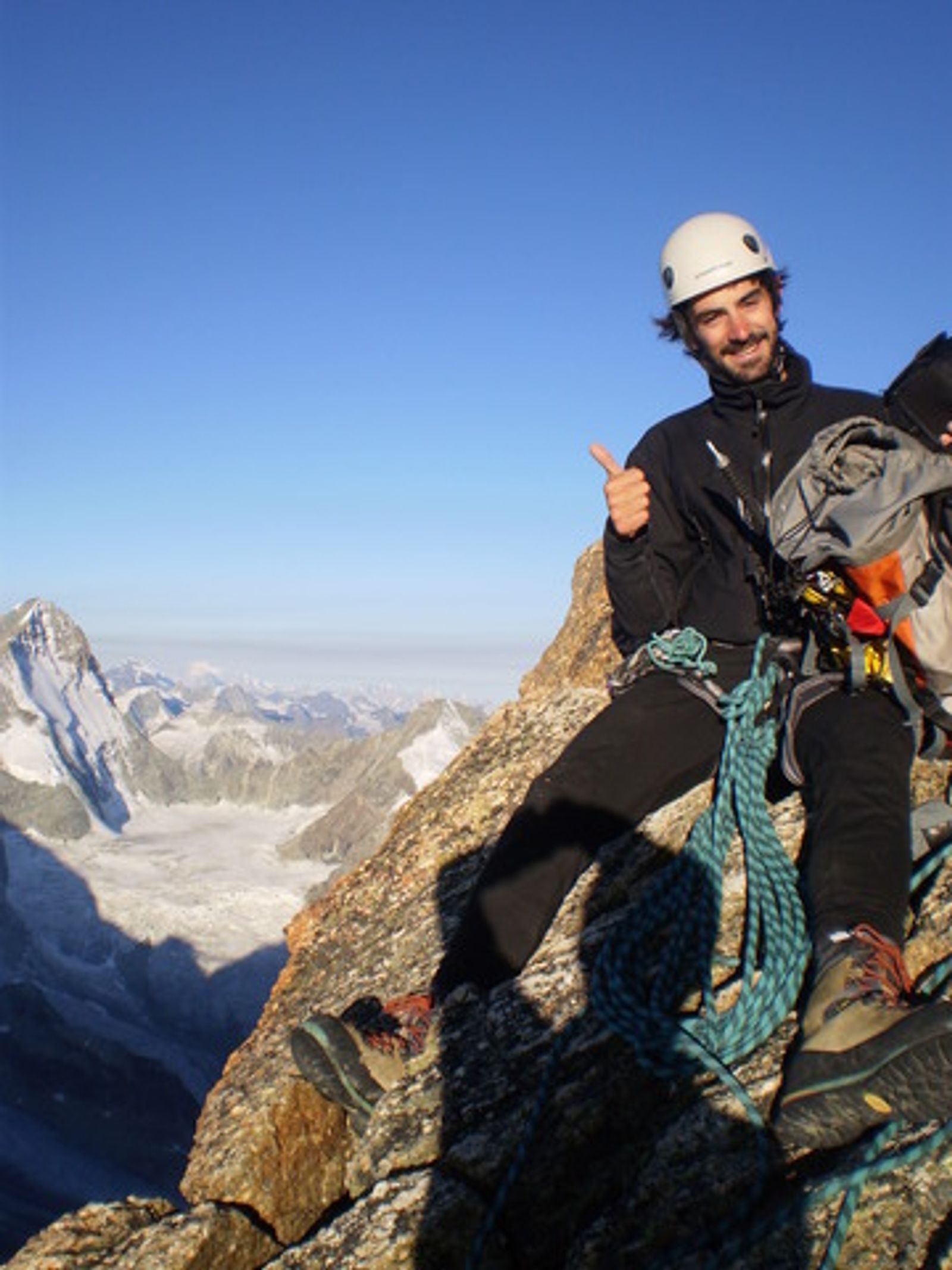 Nico heureux sur la Rothorngrat