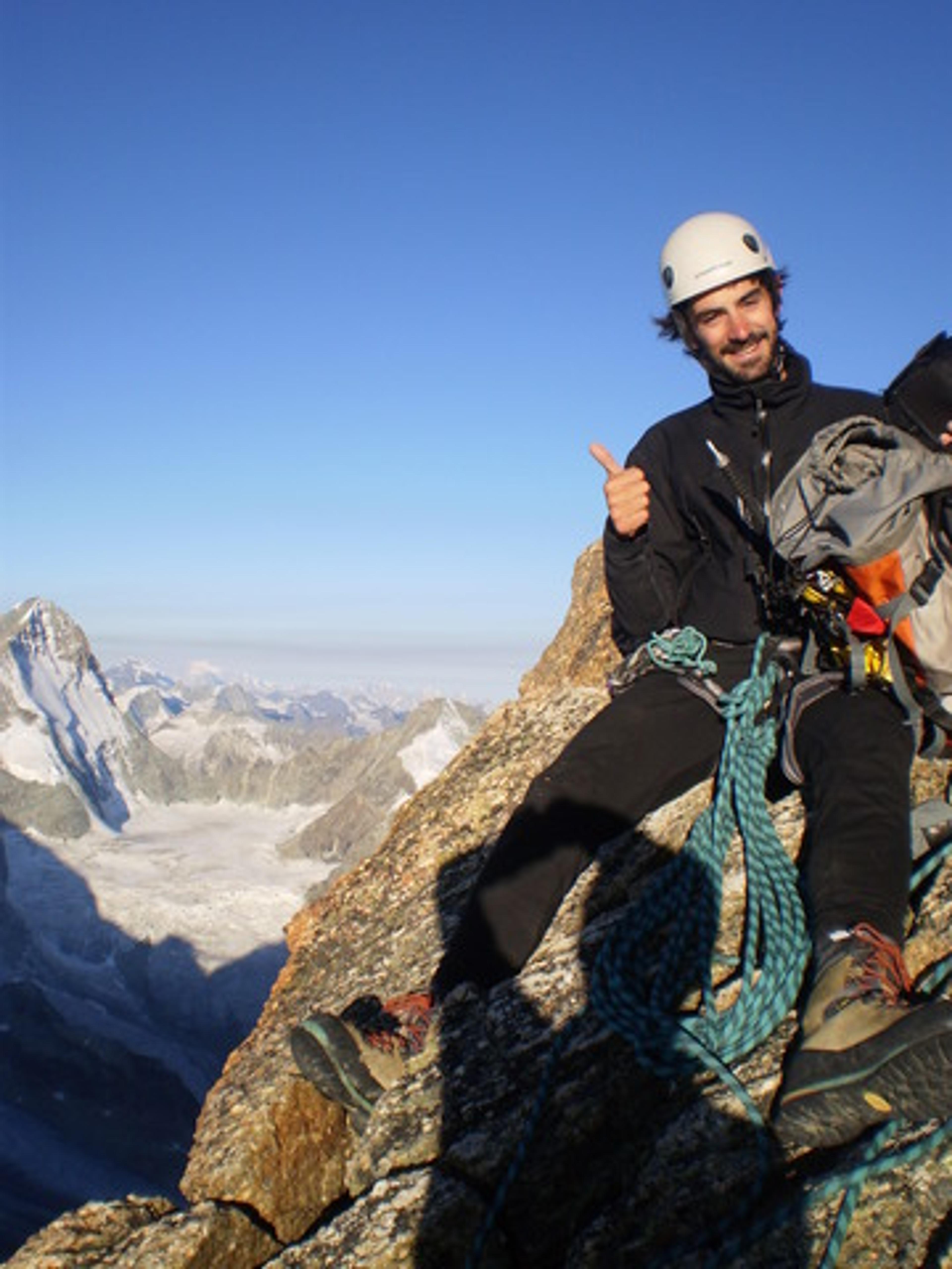 Nico heureux sur la Rothorngrat