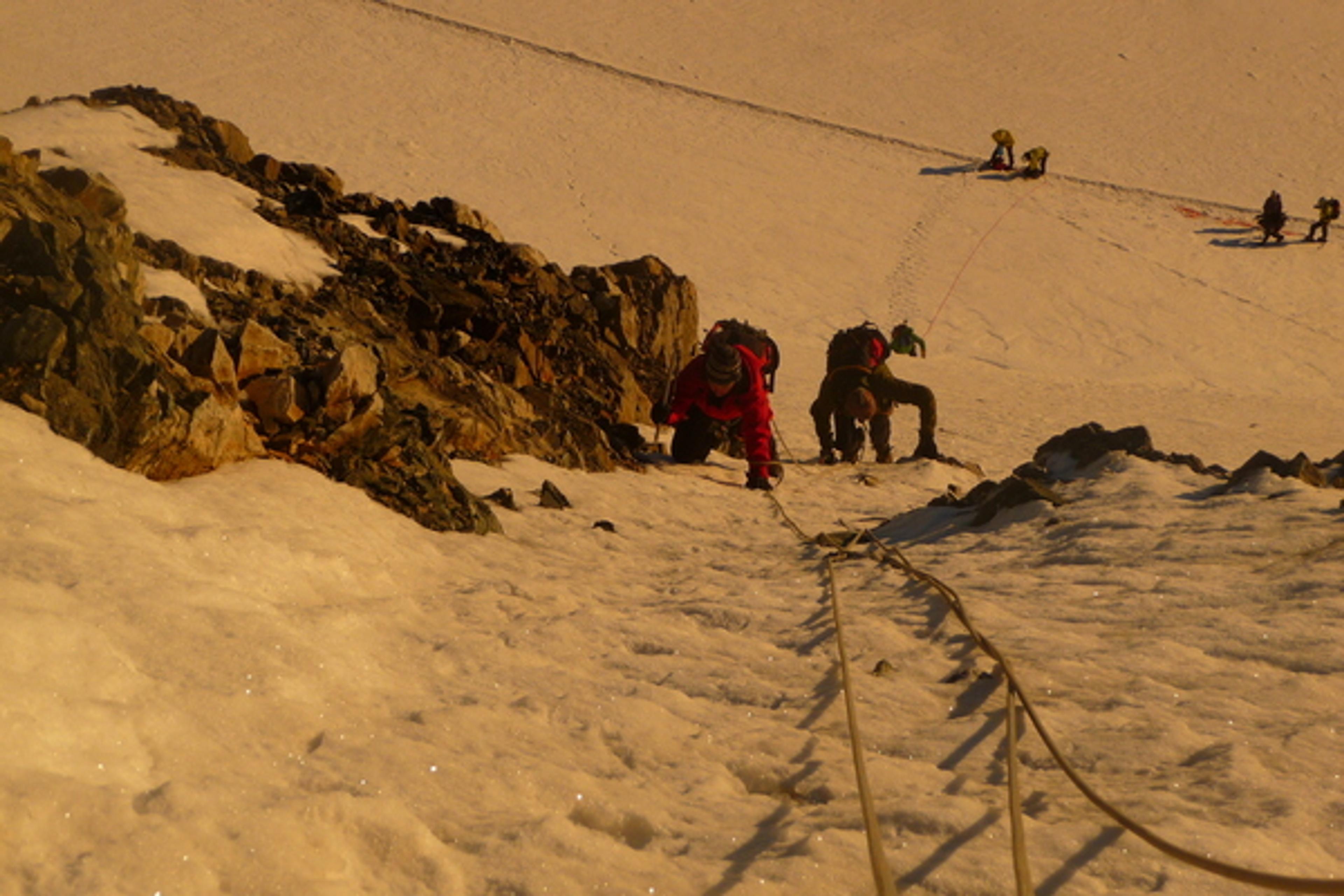 Barre des Ecrins - Presque une goulotte!