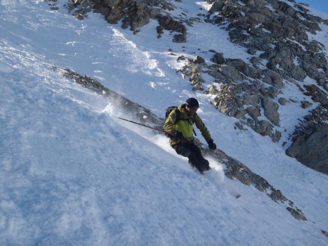 Ski dans le couloir des italiens