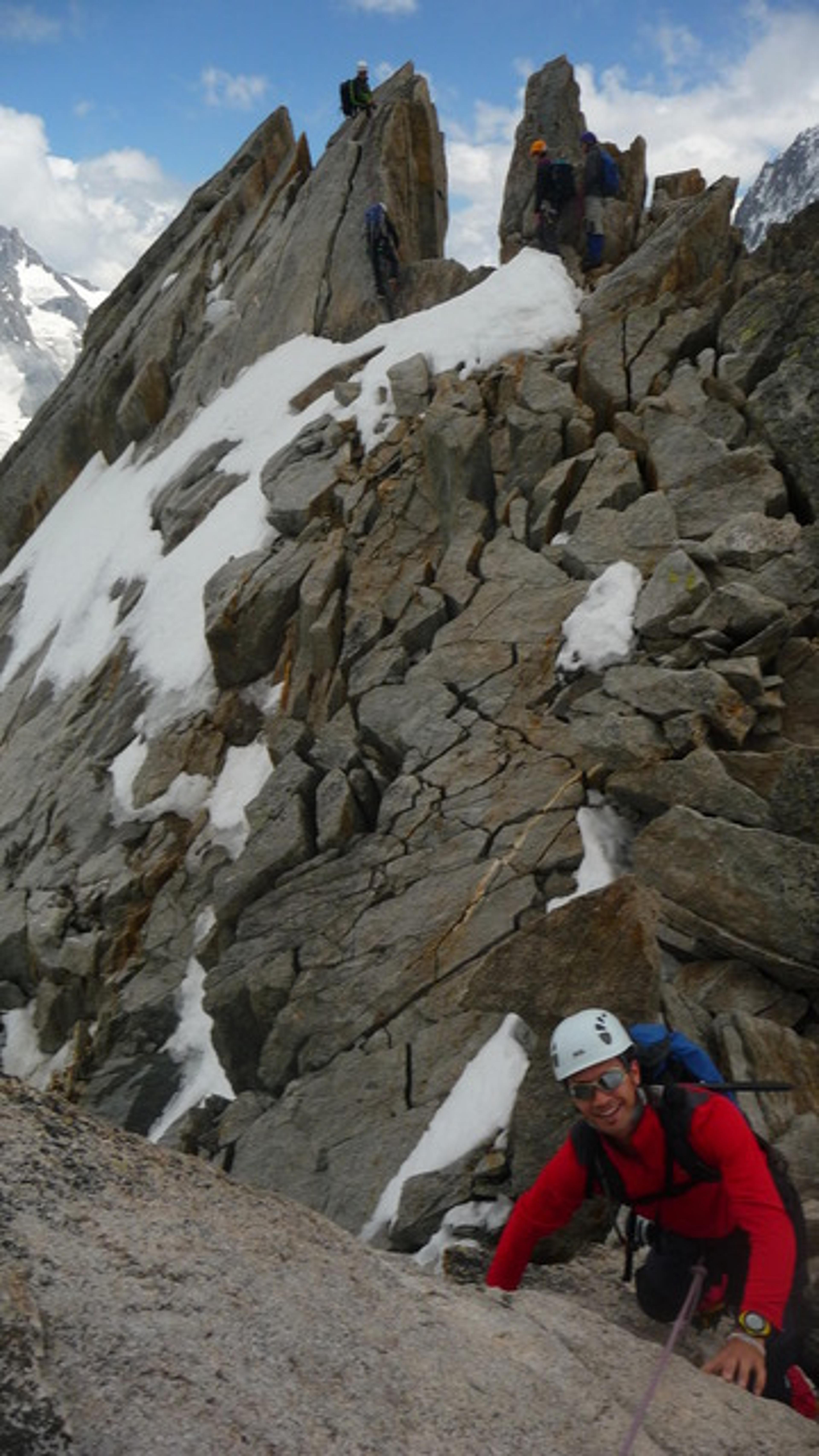 Petite Aiguille Verte - La fin de l'arête est proche!