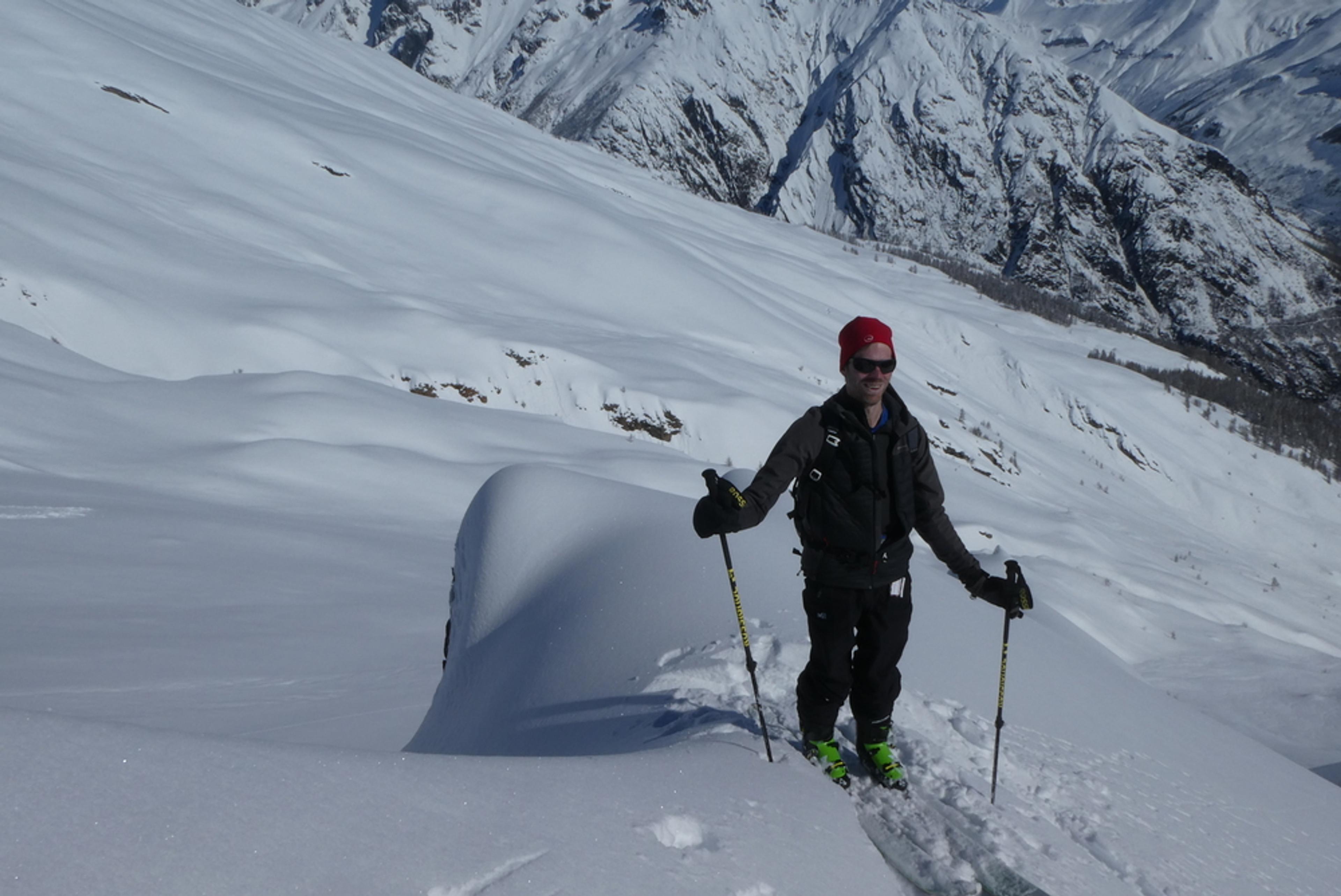 Couloir nord Rouya - A la montée