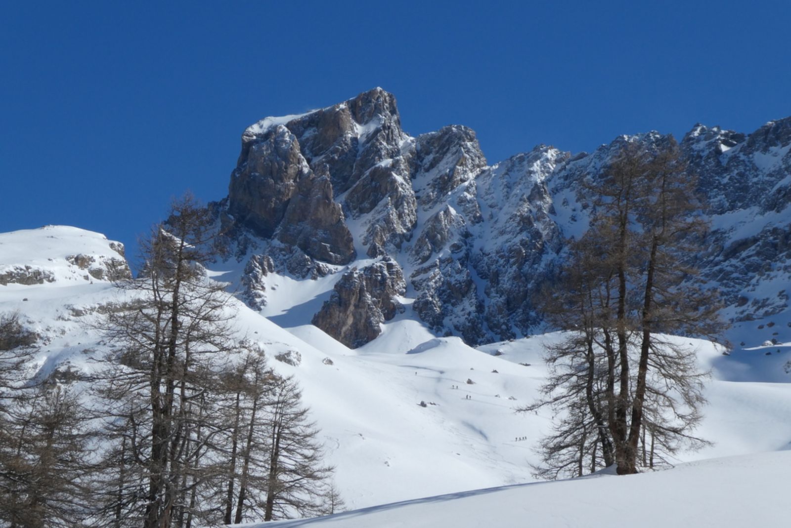 Vue sur le Brec en mode bien hivernal